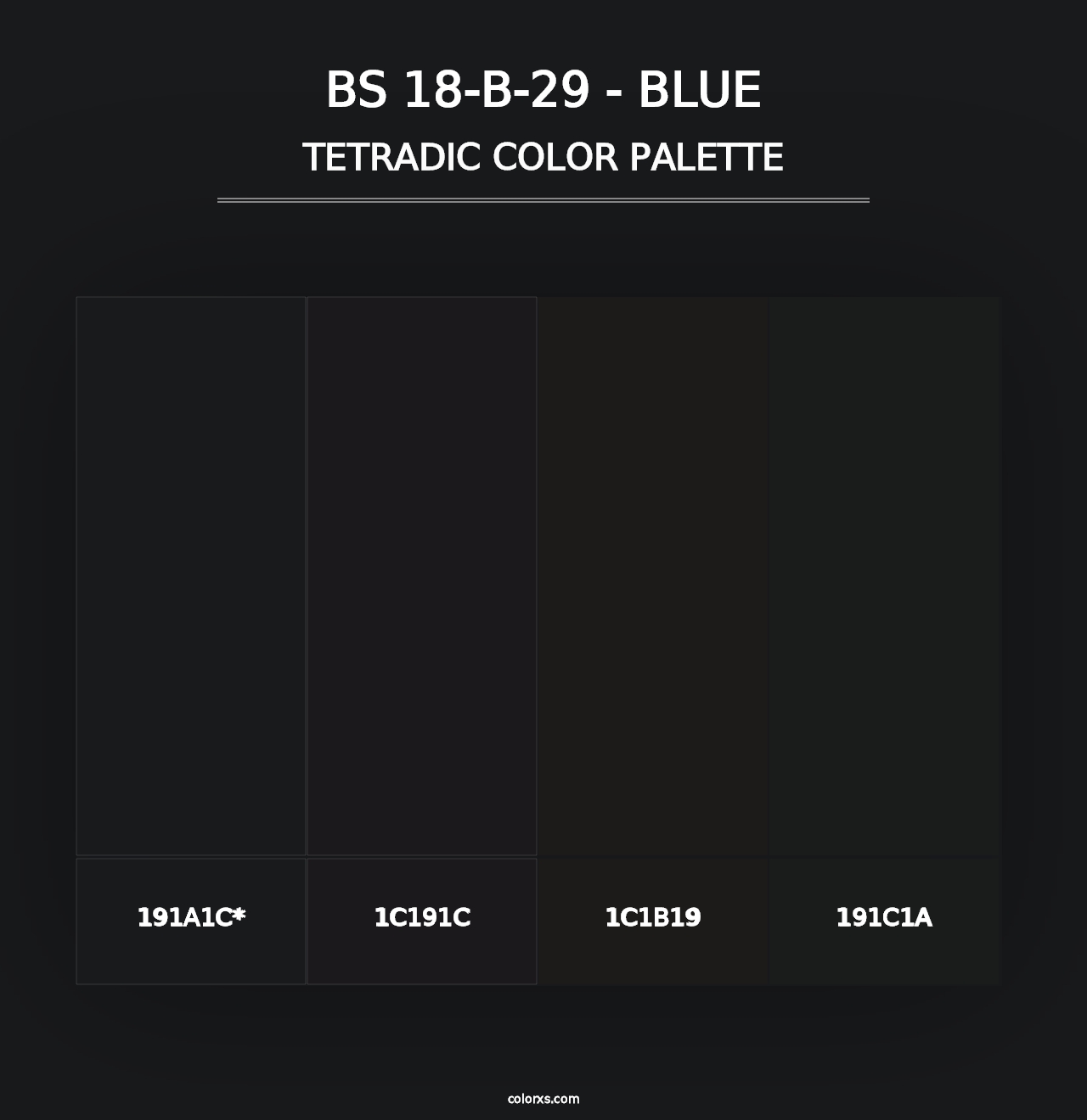 BS 18-B-29 - Blue - Tetradic Color Palette