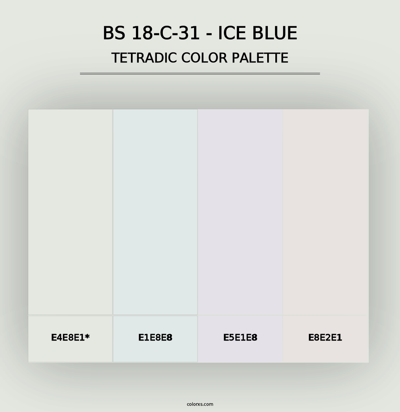 BS 18-C-31 - Ice Blue - Tetradic Color Palette