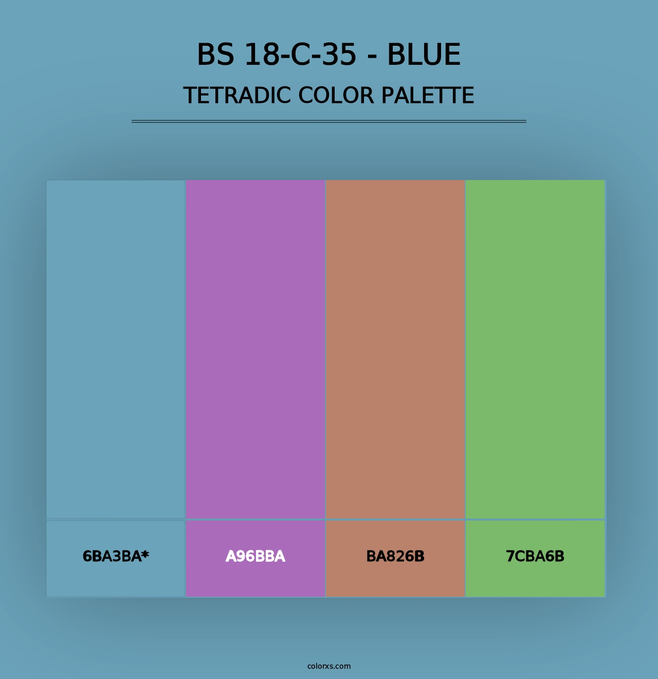 BS 18-C-35 - Blue - Tetradic Color Palette