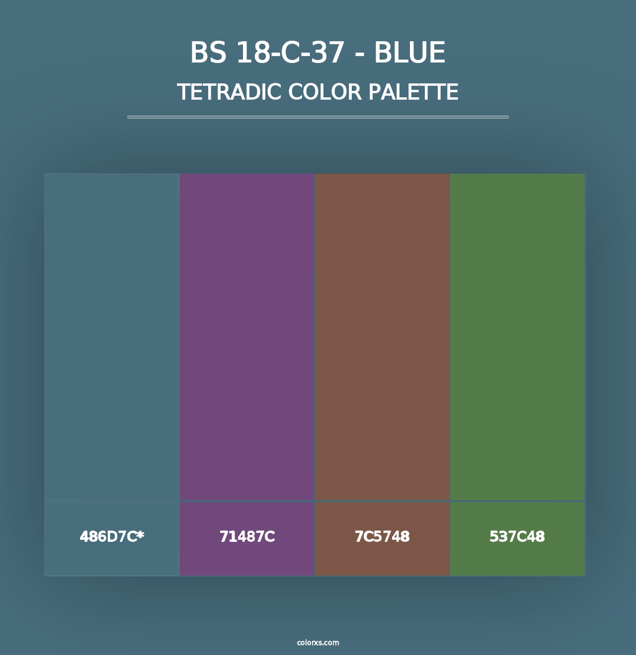 BS 18-C-37 - Blue - Tetradic Color Palette