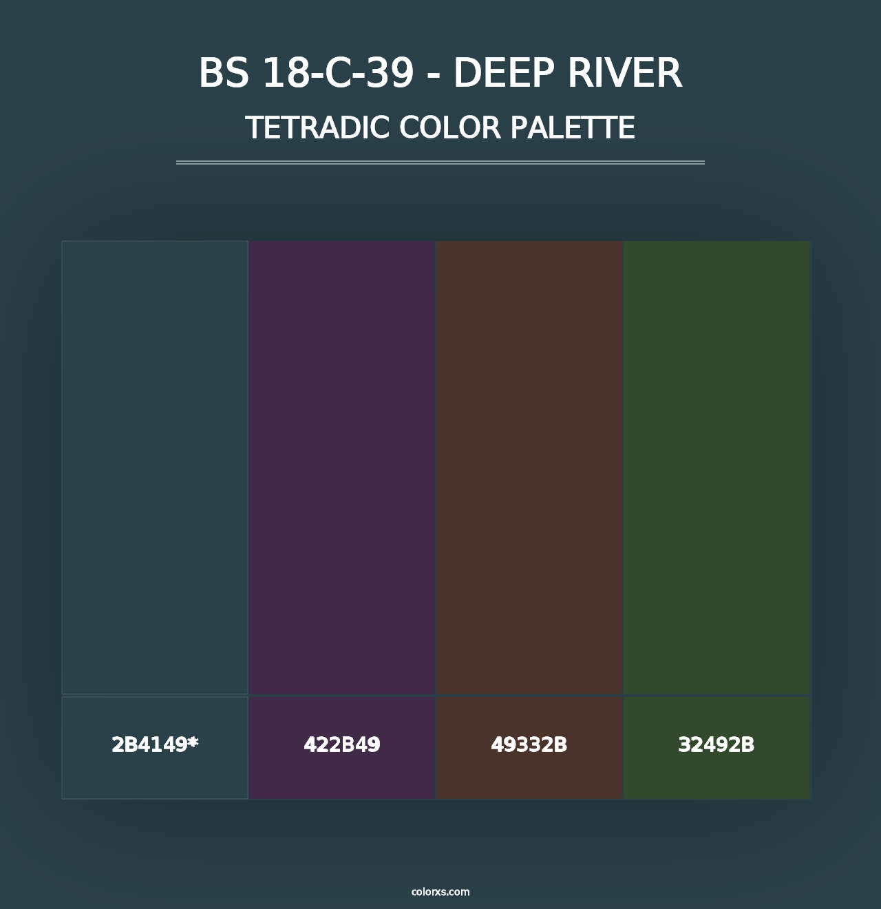 BS 18-C-39 - Deep River - Tetradic Color Palette