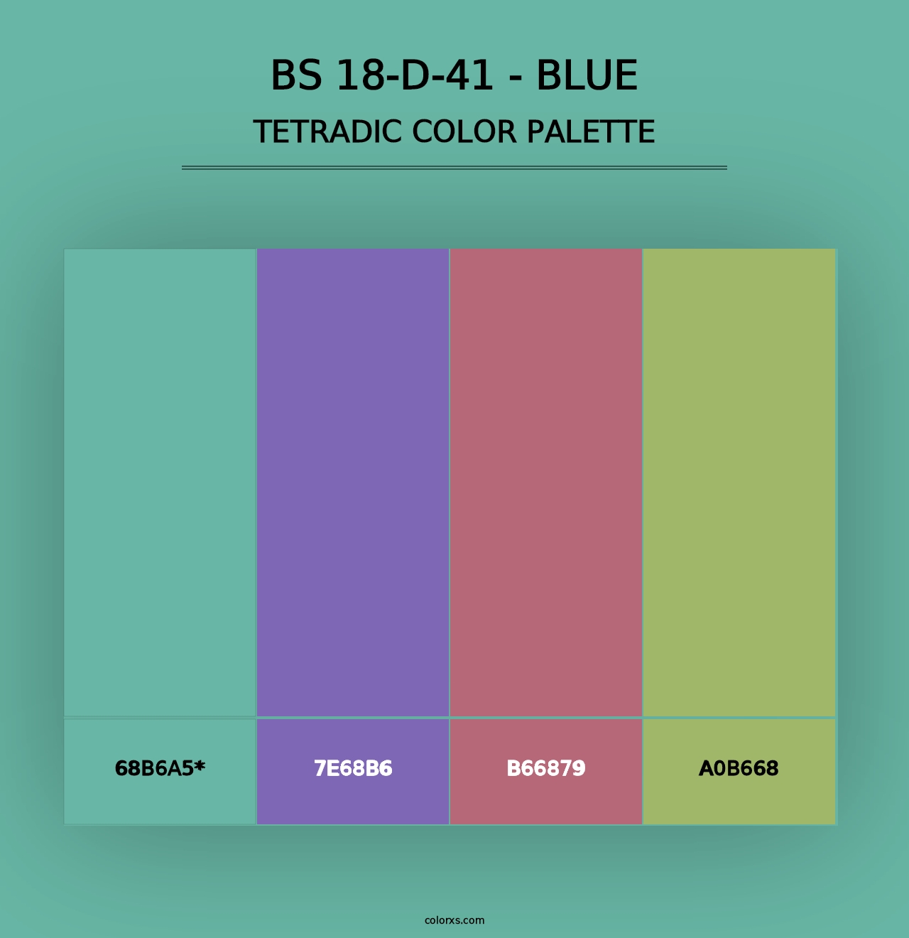 BS 18-D-41 - Blue - Tetradic Color Palette