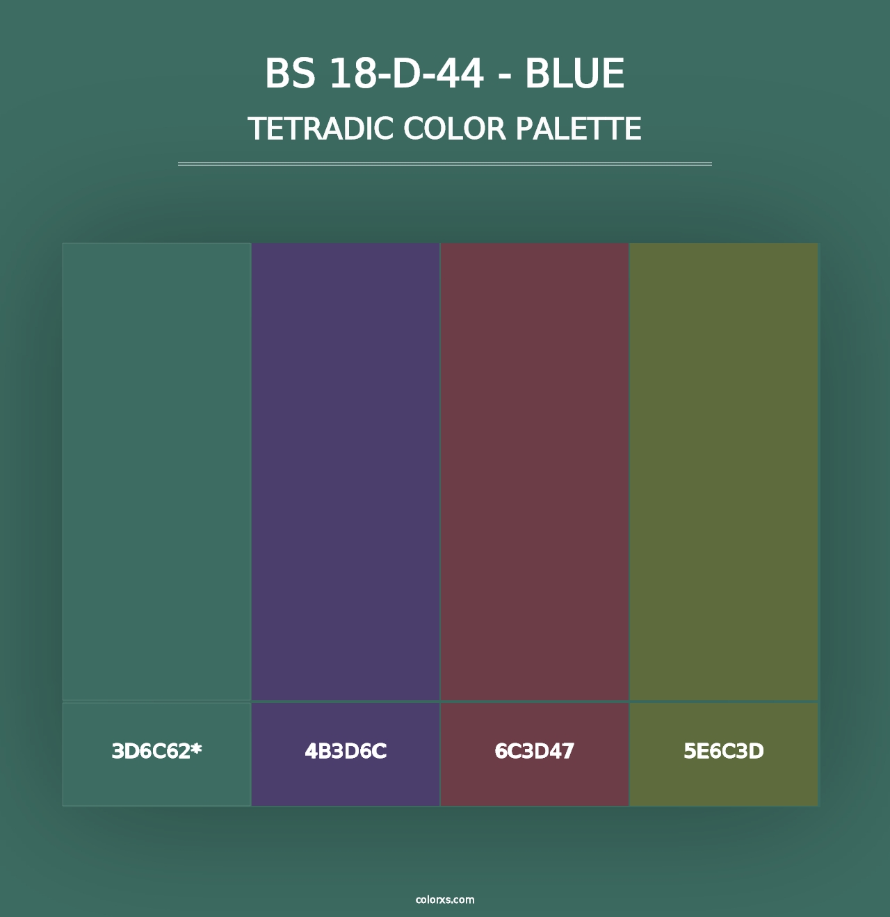 BS 18-D-44 - Blue - Tetradic Color Palette