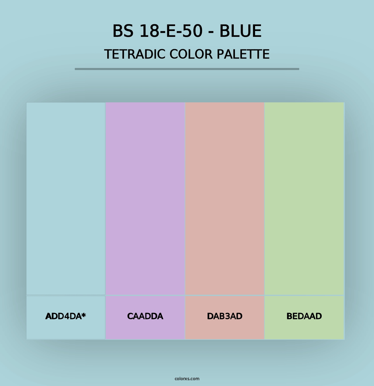 BS 18-E-50 - Blue - Tetradic Color Palette