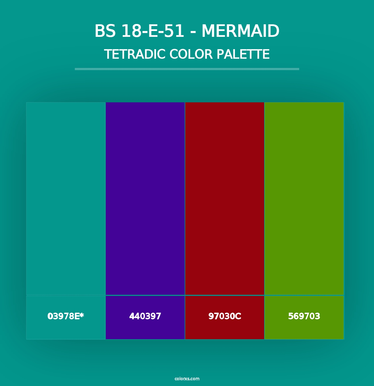 BS 18-E-51 - Mermaid - Tetradic Color Palette