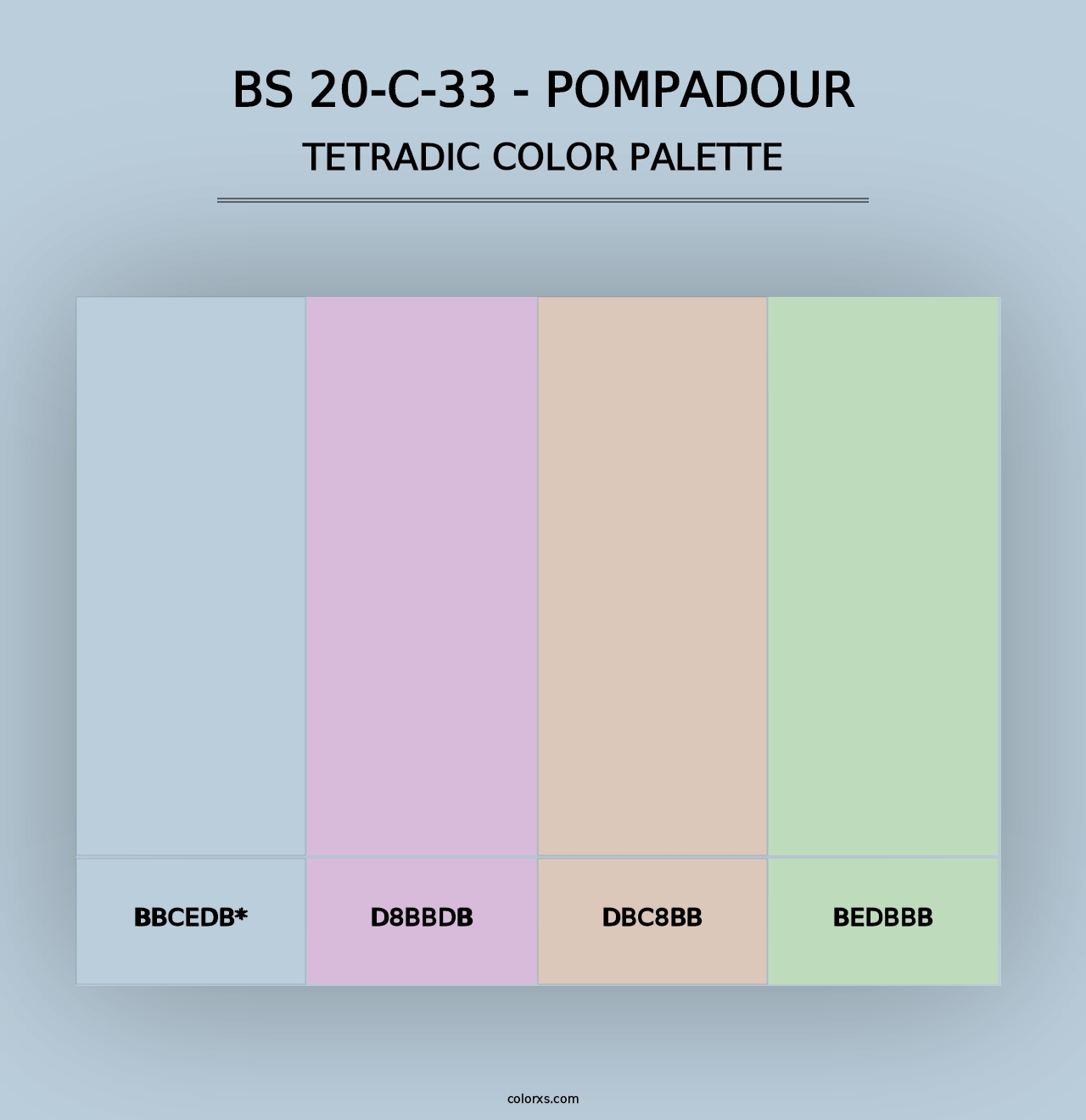 BS 20-C-33 - Pompadour - Tetradic Color Palette