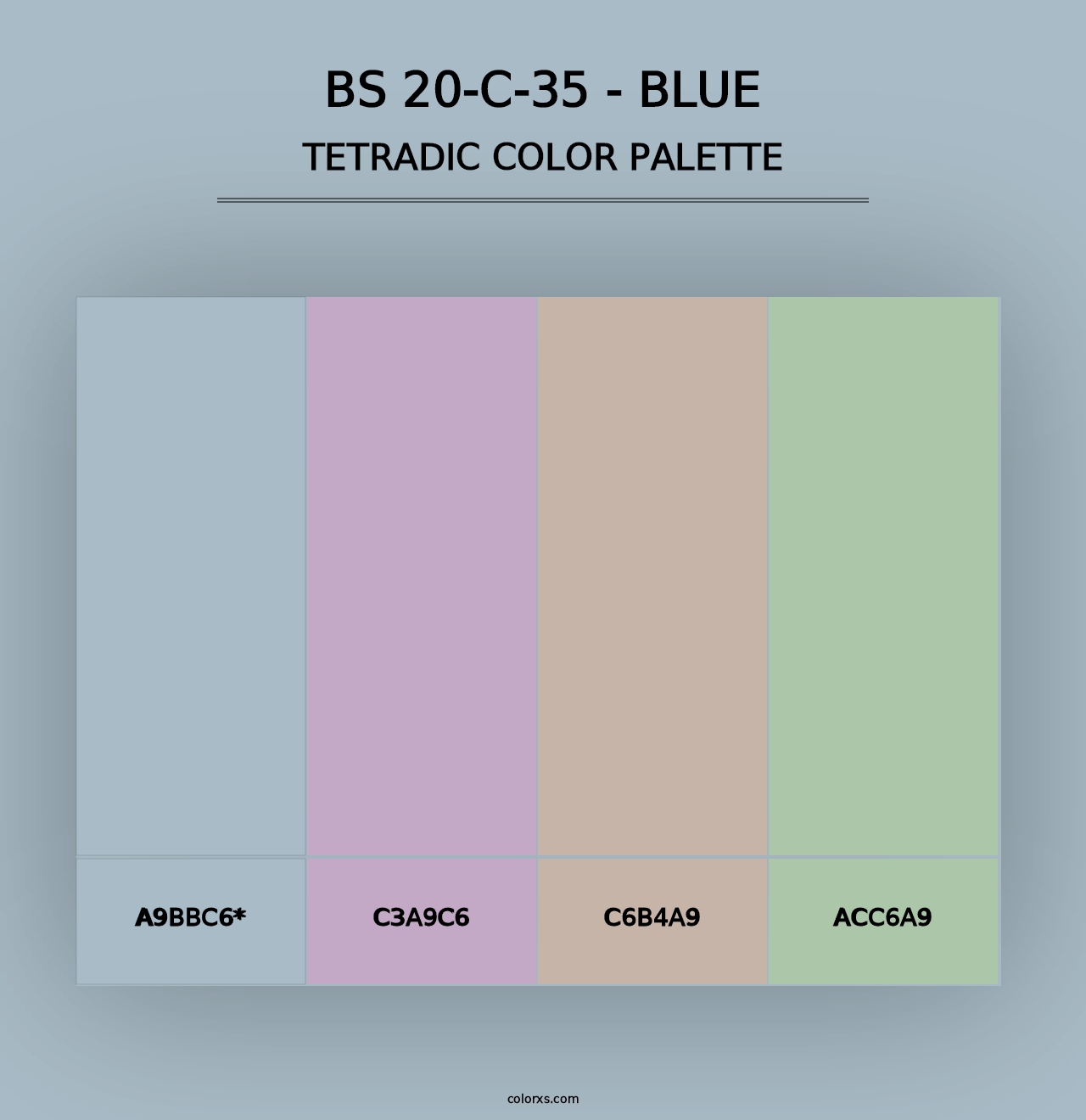 BS 20-C-35 - Blue - Tetradic Color Palette