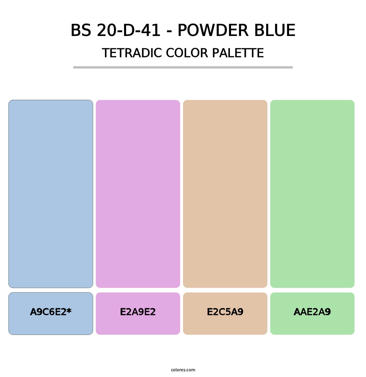 BS 20-D-41 - Powder Blue - Tetradic Color Palette