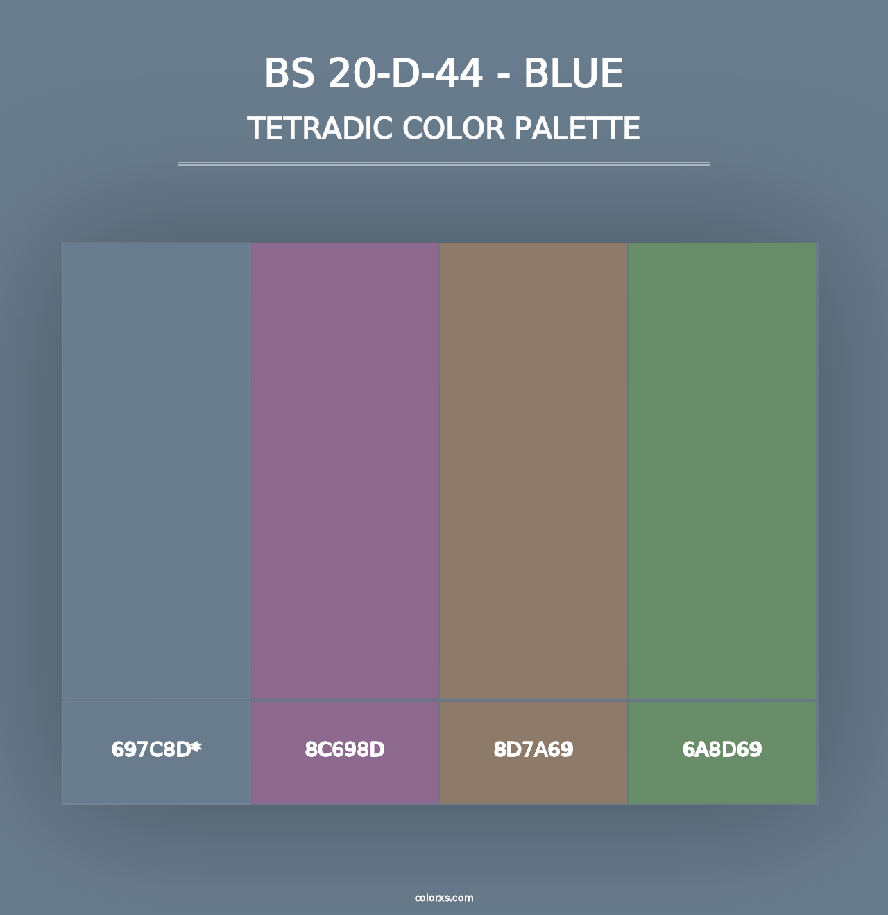 BS 20-D-44 - Blue - Tetradic Color Palette