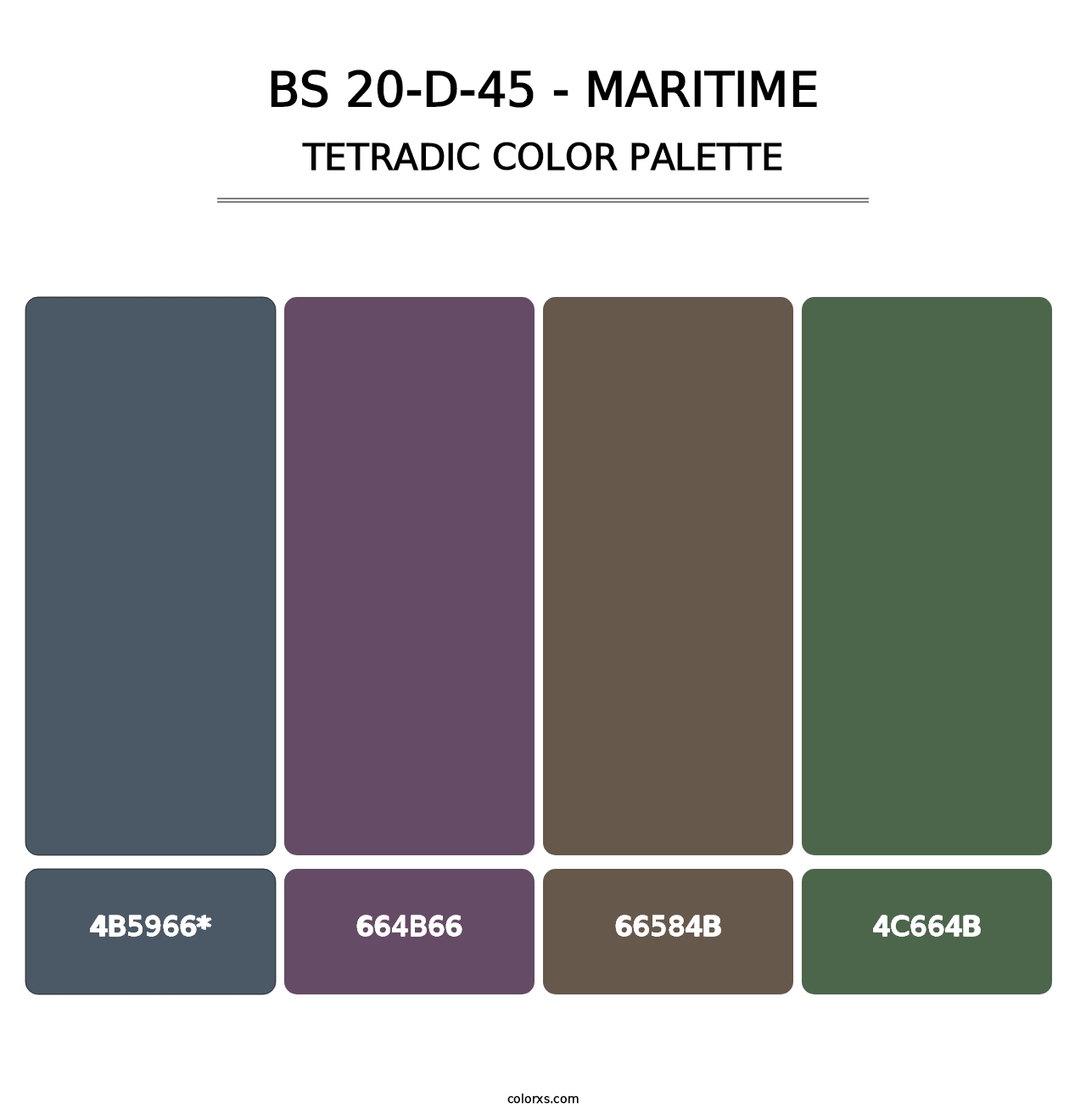 BS 20-D-45 - Maritime - Tetradic Color Palette