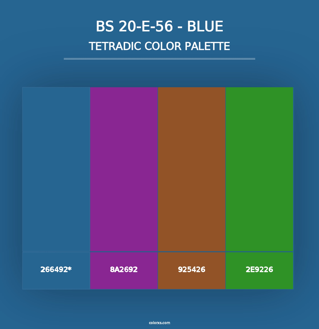 BS 20-E-56 - Blue - Tetradic Color Palette