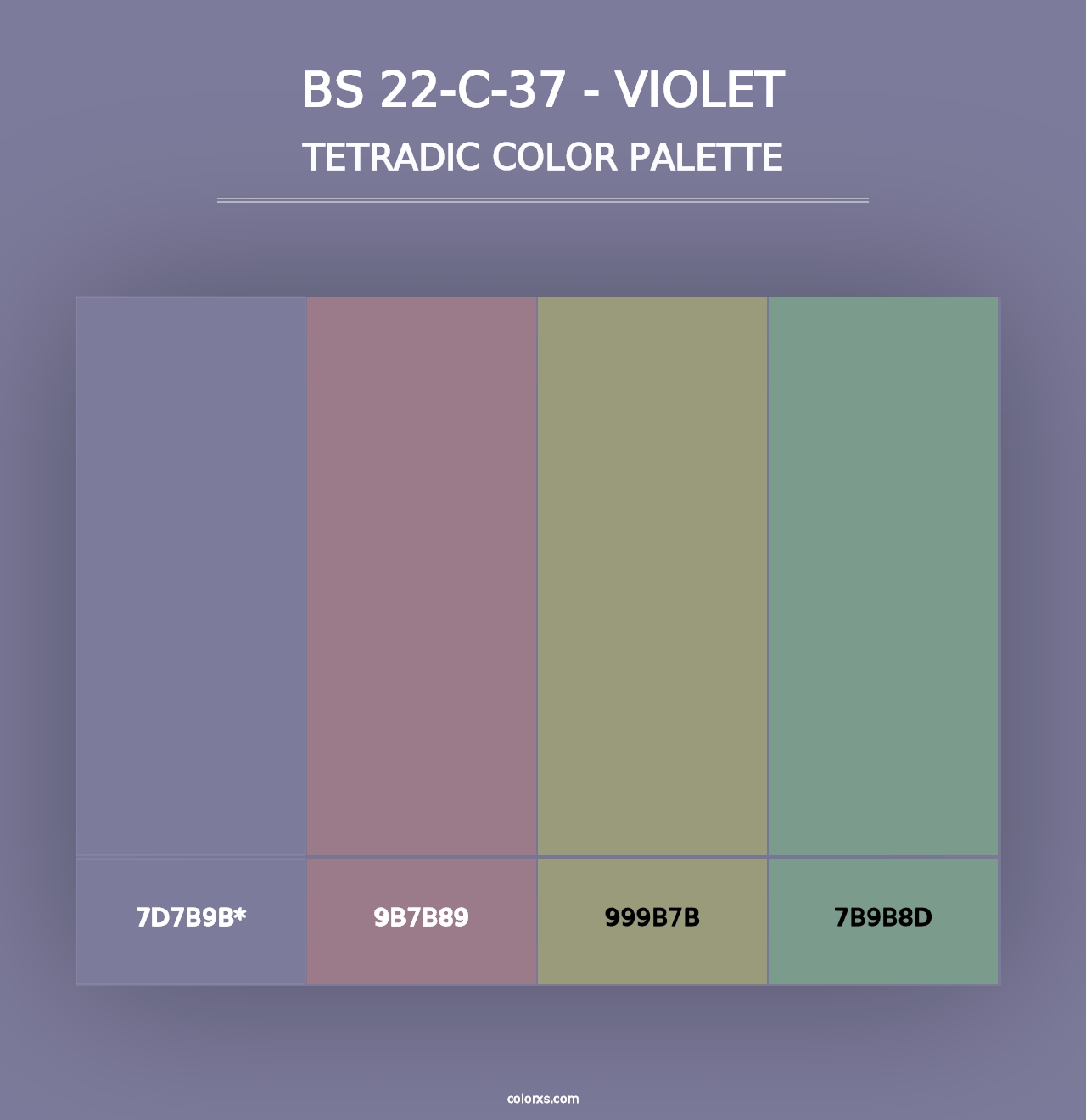 BS 22-C-37 - Violet - Tetradic Color Palette