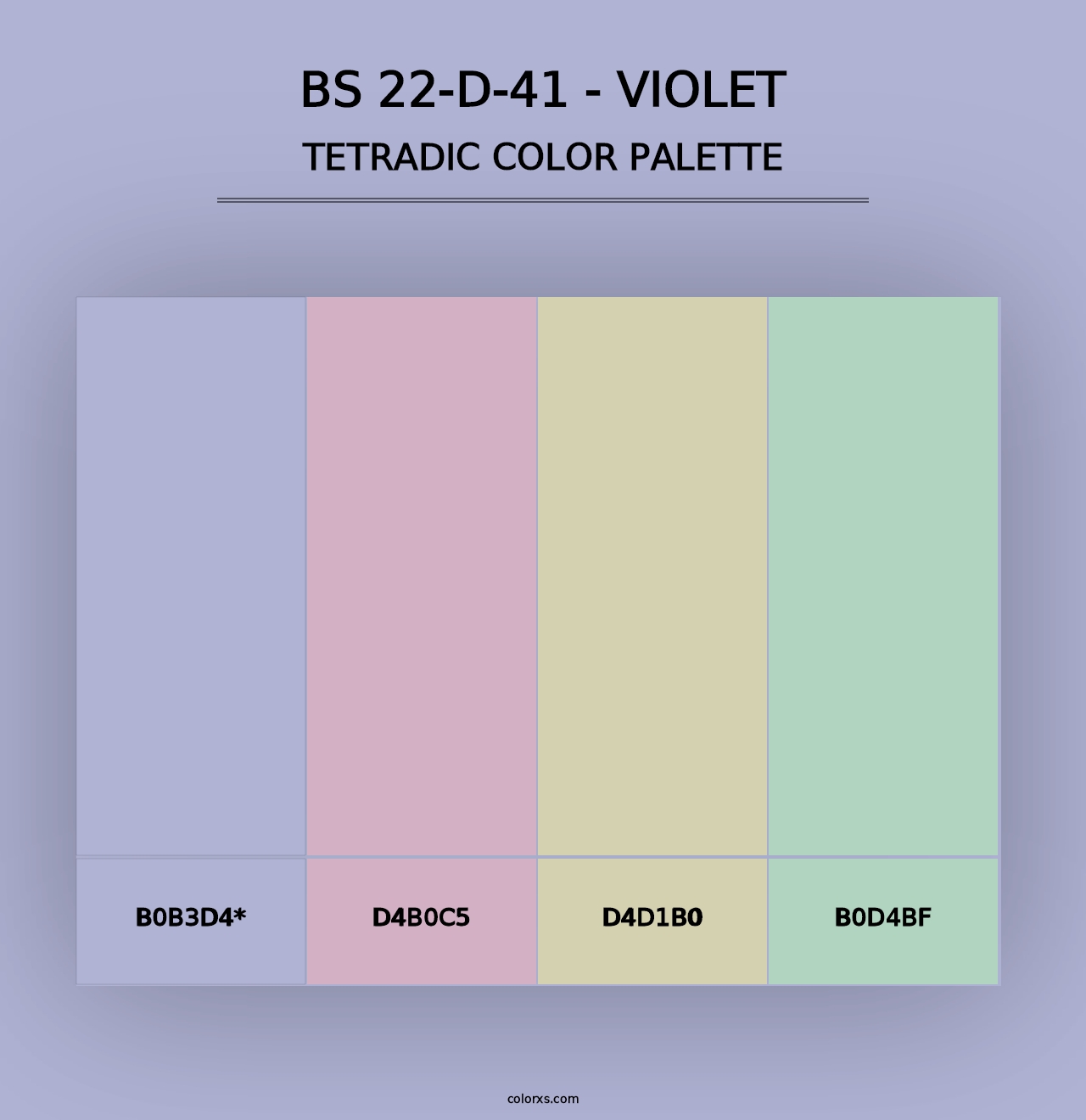 BS 22-D-41 - Violet - Tetradic Color Palette