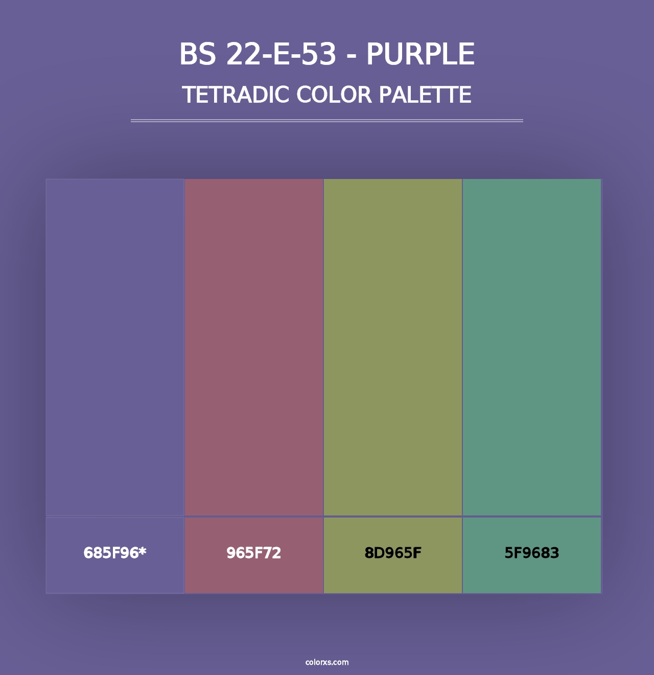 BS 22-E-53 - Purple - Tetradic Color Palette