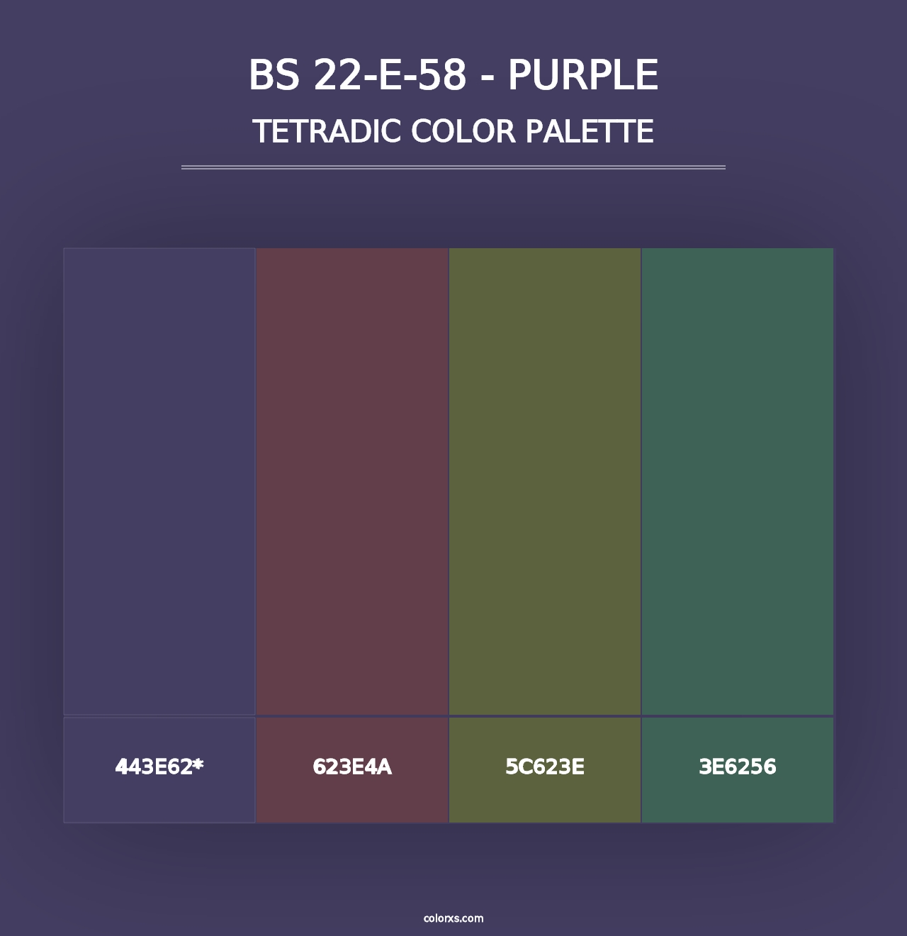 BS 22-E-58 - Purple - Tetradic Color Palette