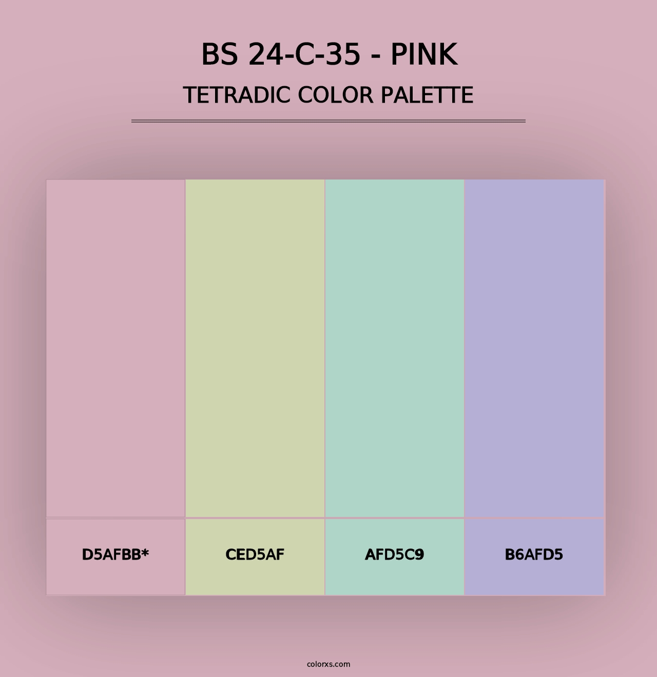 BS 24-C-35 - Pink - Tetradic Color Palette