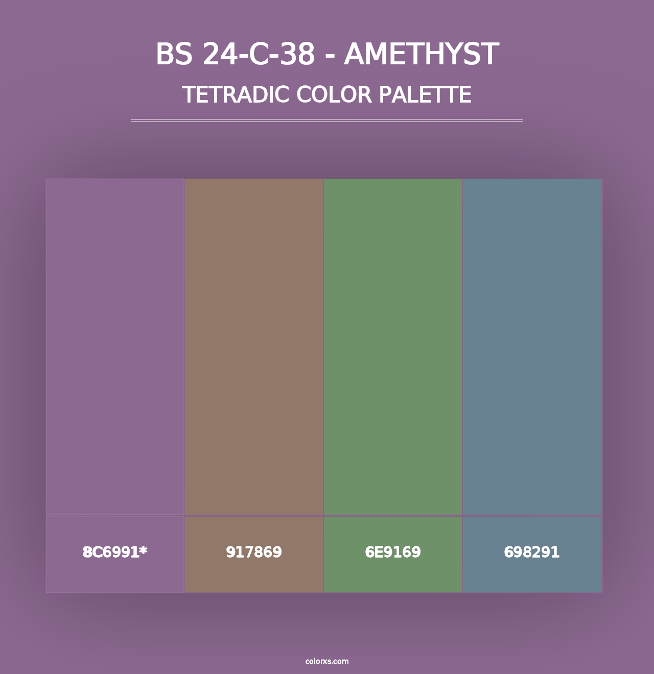 BS 24-C-38 - Amethyst - Tetradic Color Palette