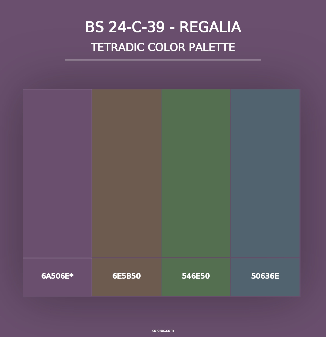 BS 24-C-39 - Regalia - Tetradic Color Palette