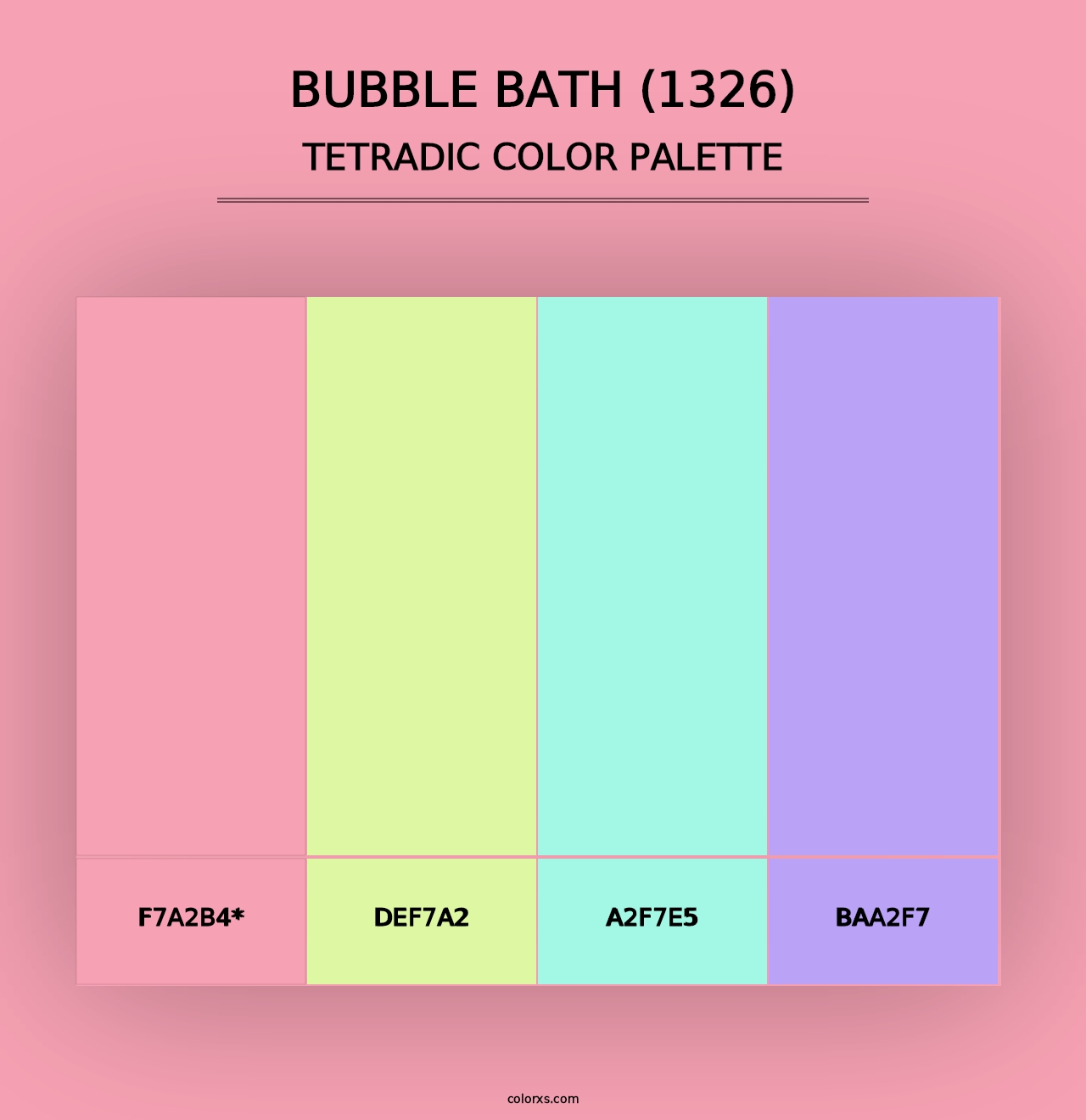 Bubble Bath (1326) - Tetradic Color Palette