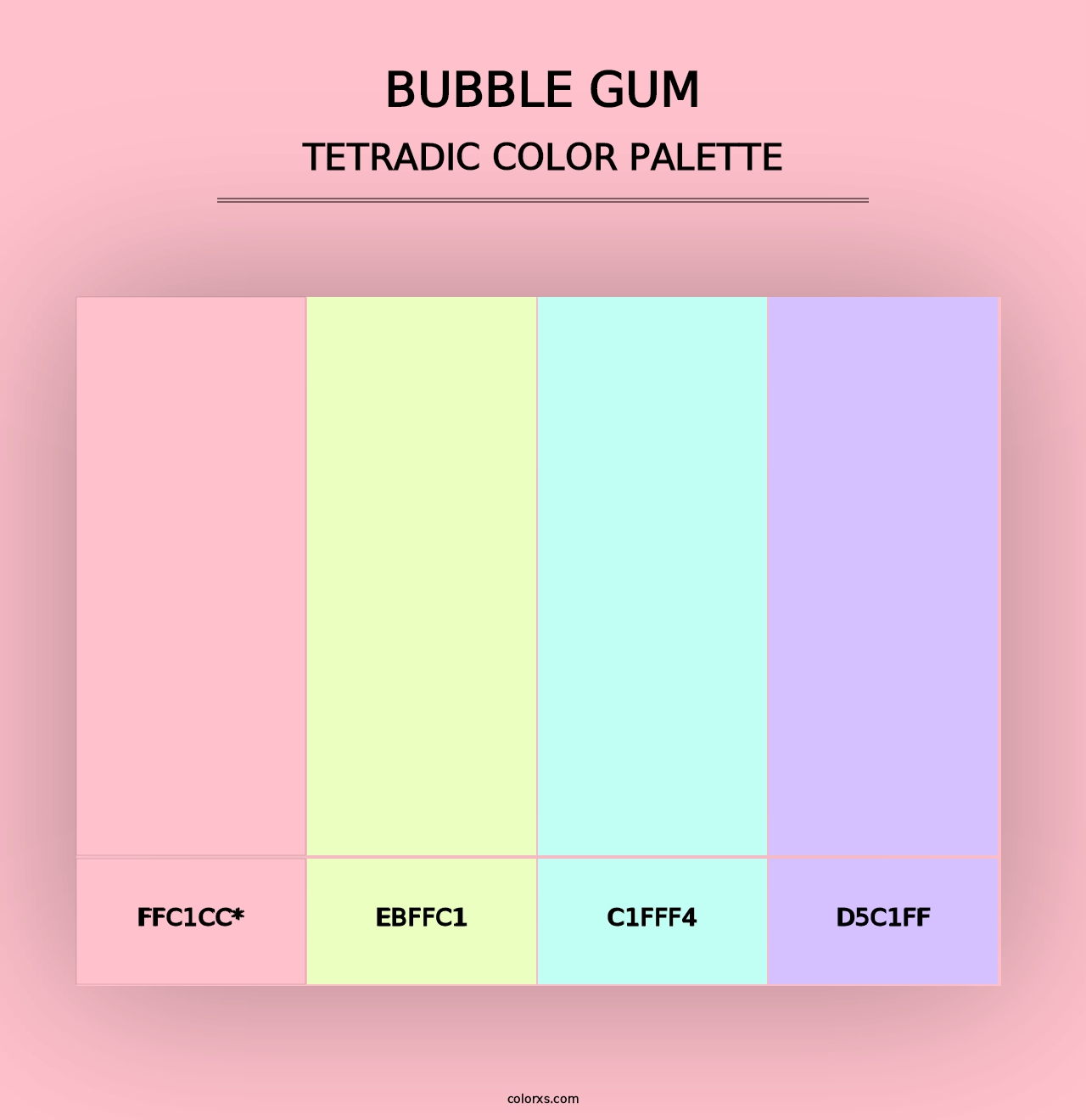 Bubble Gum - Tetradic Color Palette