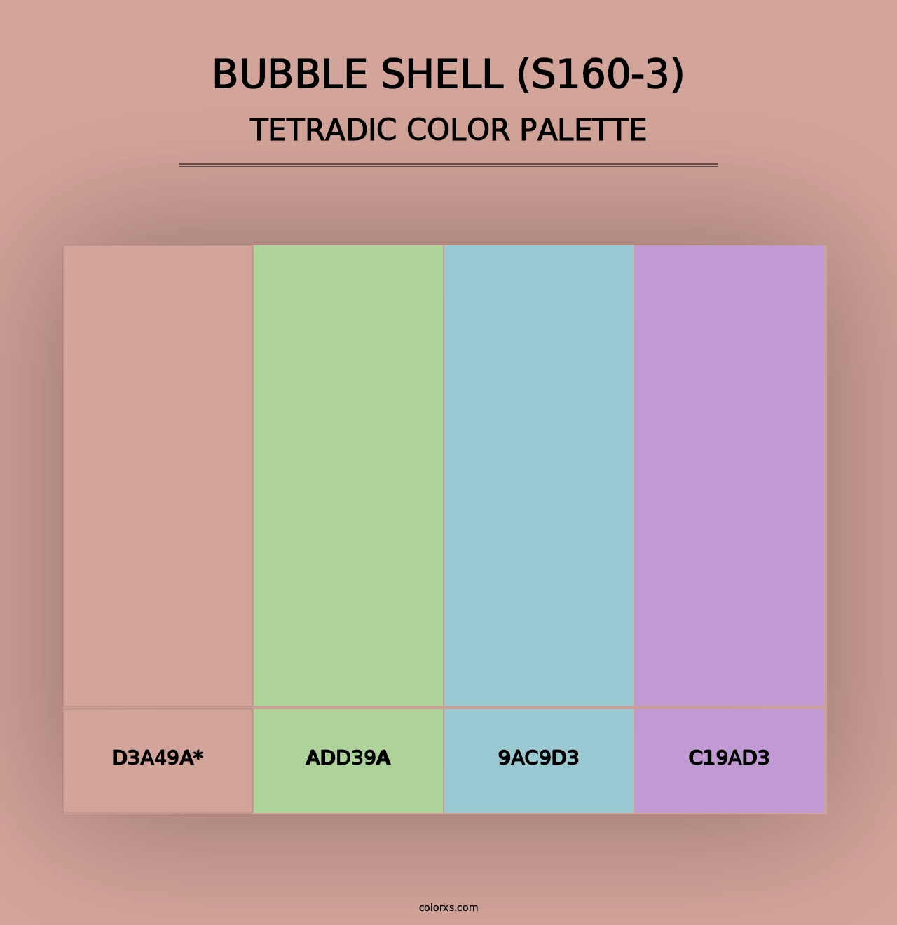 Bubble Shell (S160-3) - Tetradic Color Palette