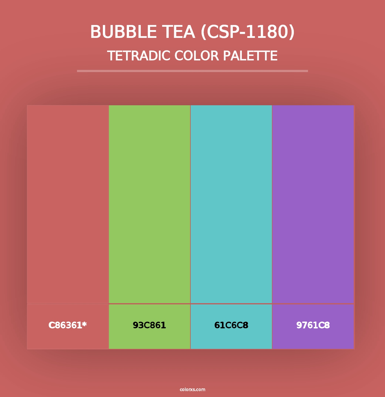 Bubble Tea (CSP-1180) - Tetradic Color Palette