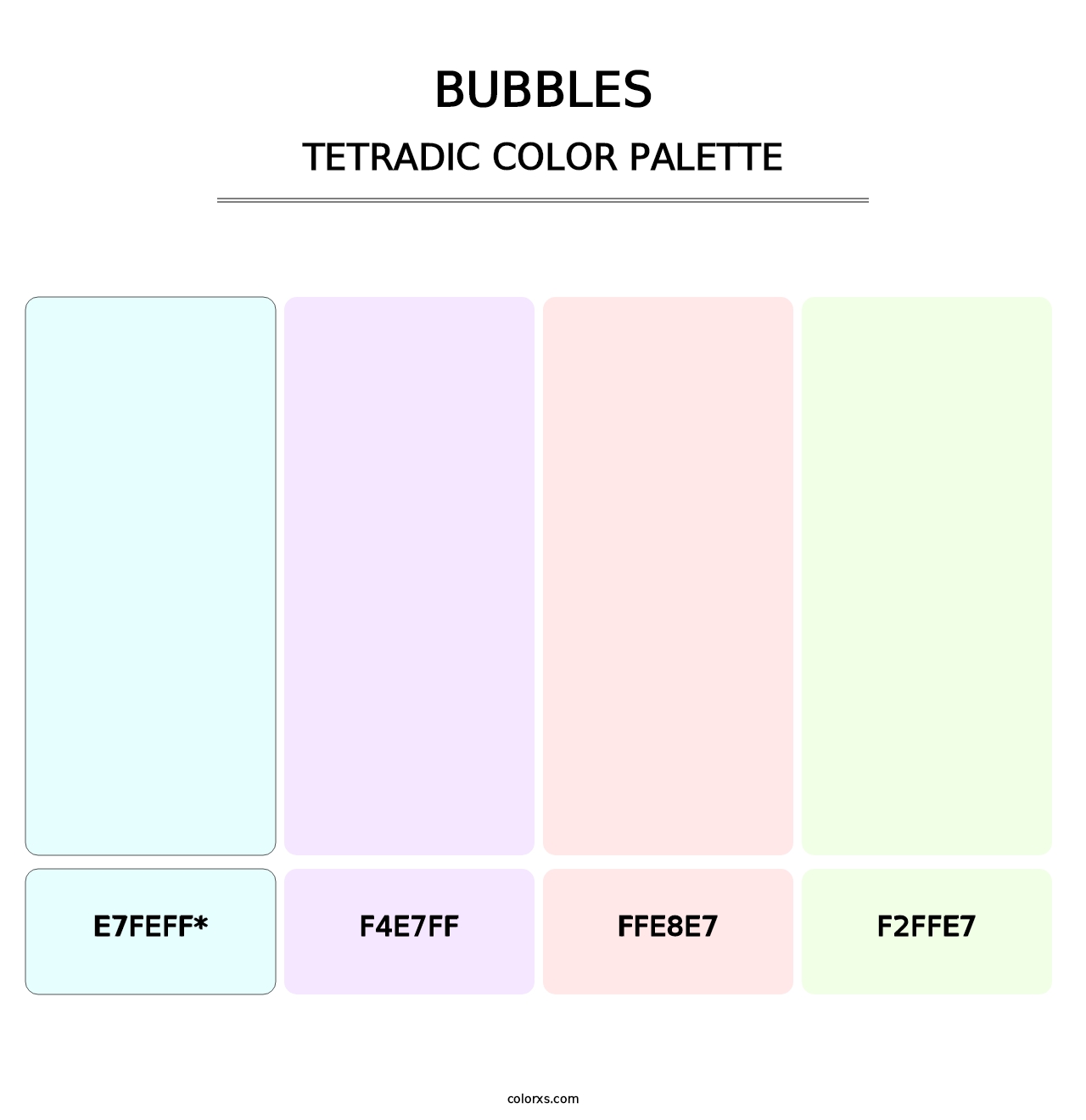 Bubbles - Tetradic Color Palette