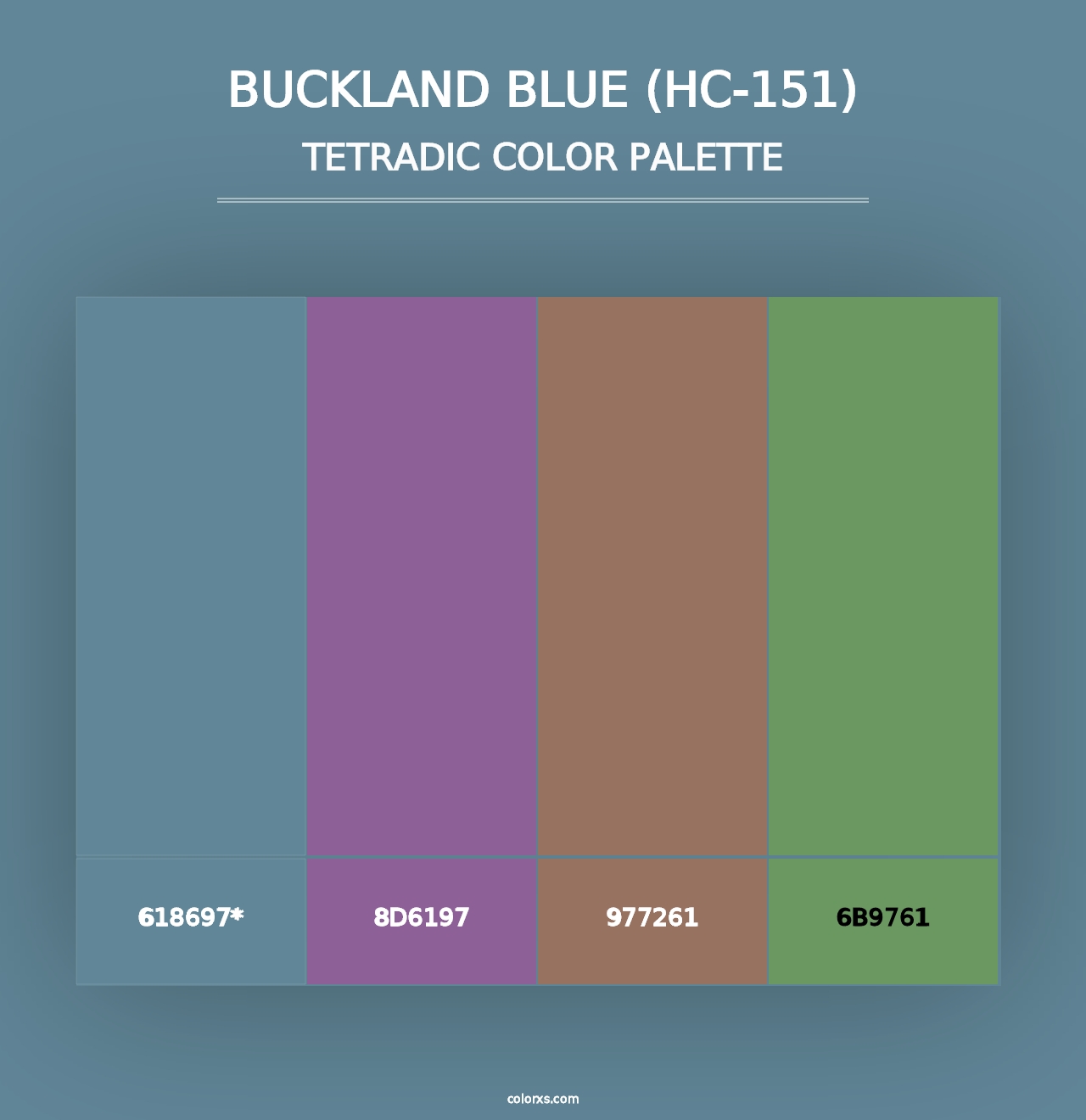 Buckland Blue (HC-151) - Tetradic Color Palette