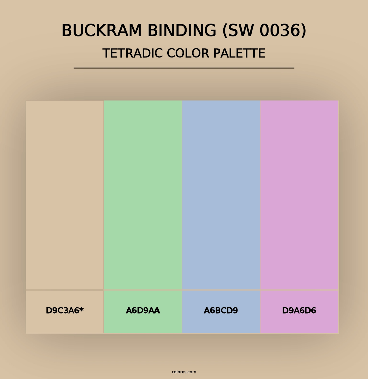 Buckram Binding (SW 0036) - Tetradic Color Palette