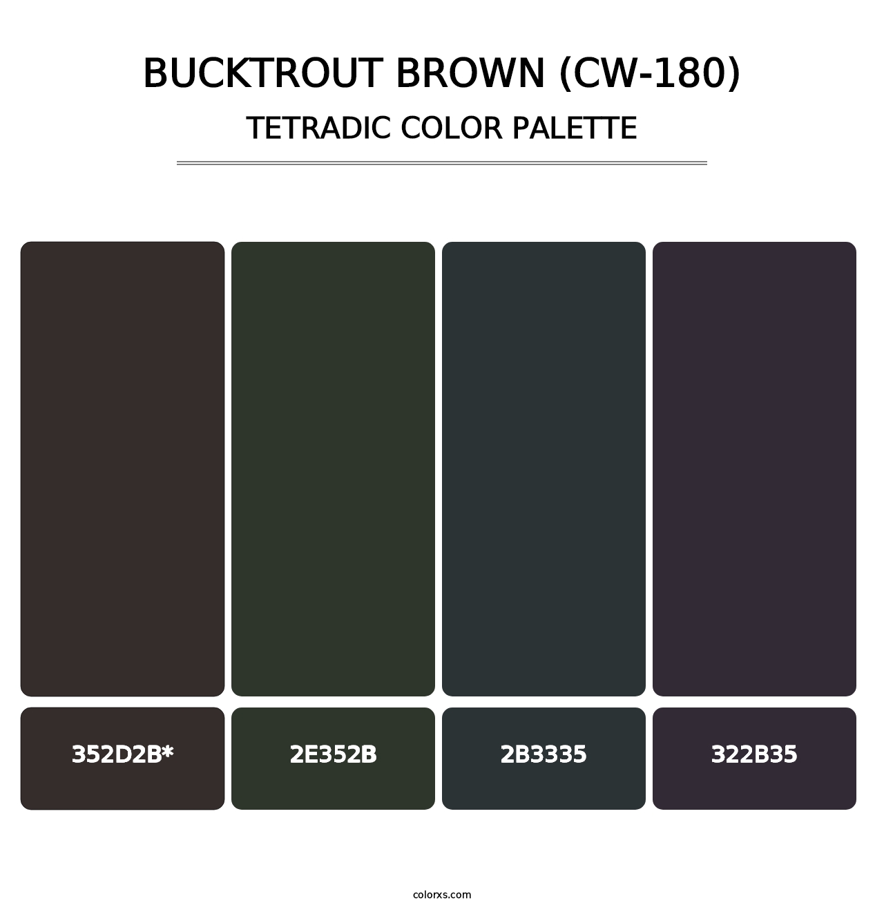 Bucktrout Brown (CW-180) - Tetradic Color Palette