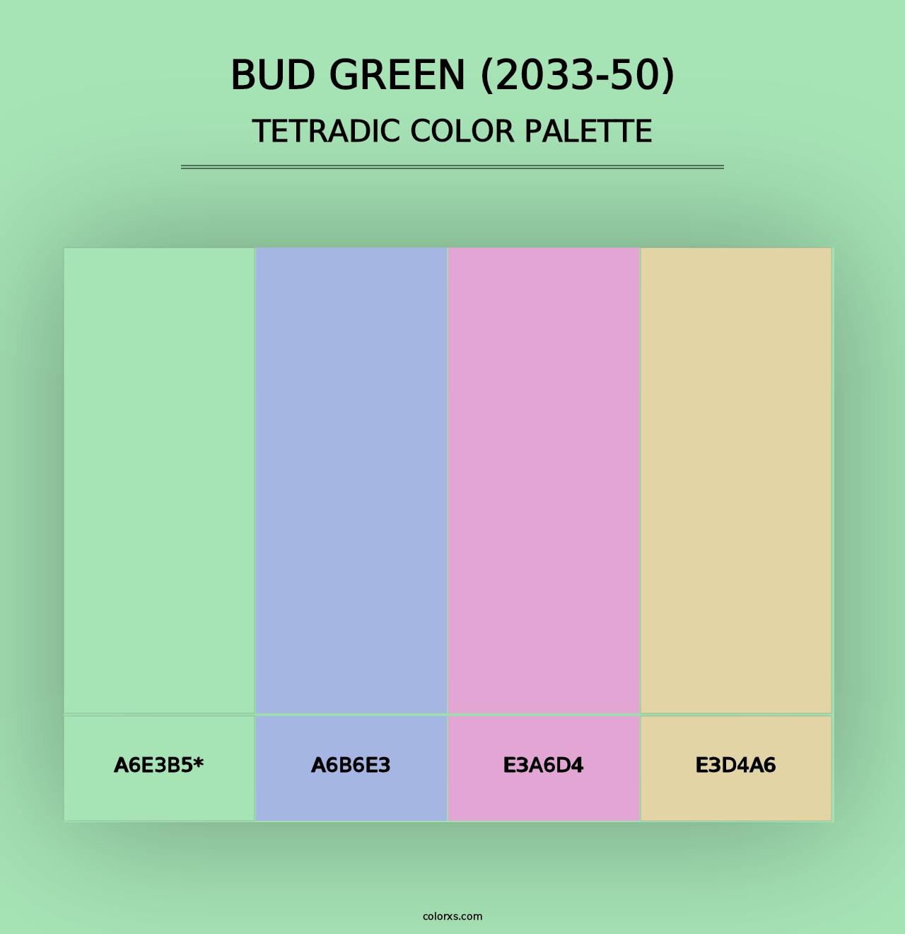 Bud Green (2033-50) - Tetradic Color Palette