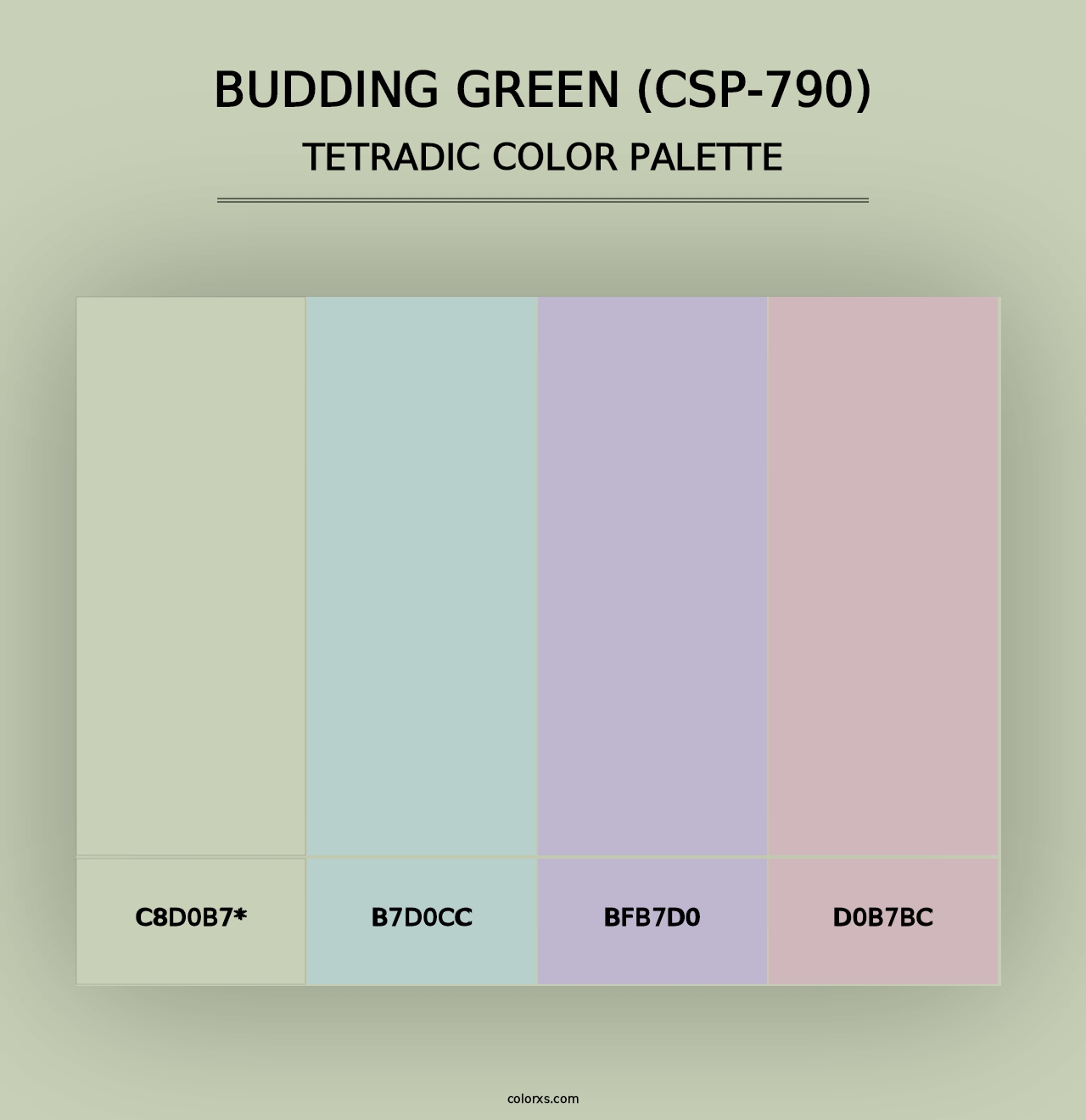 Budding Green (CSP-790) - Tetradic Color Palette