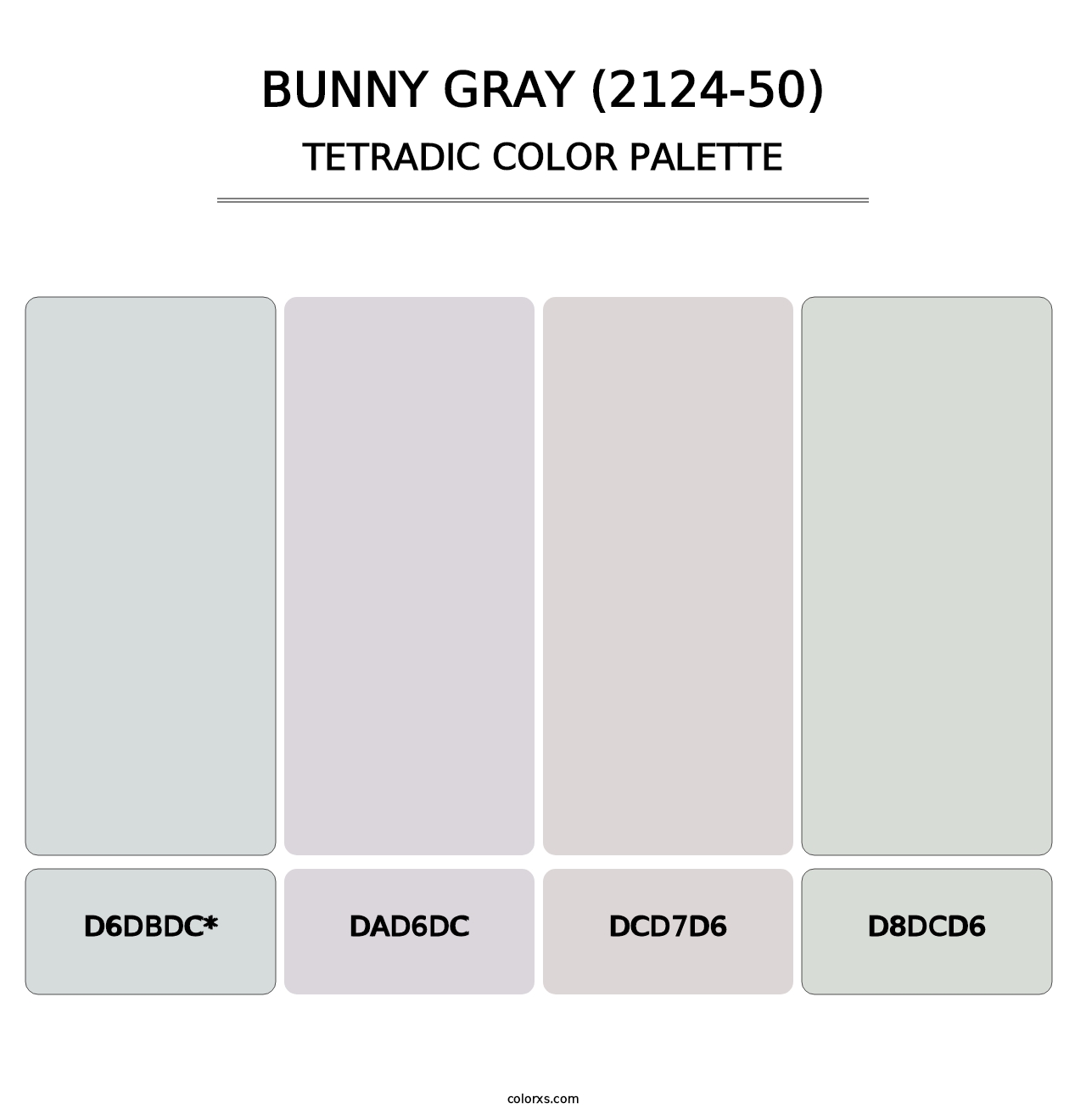 Bunny Gray (2124-50) - Tetradic Color Palette