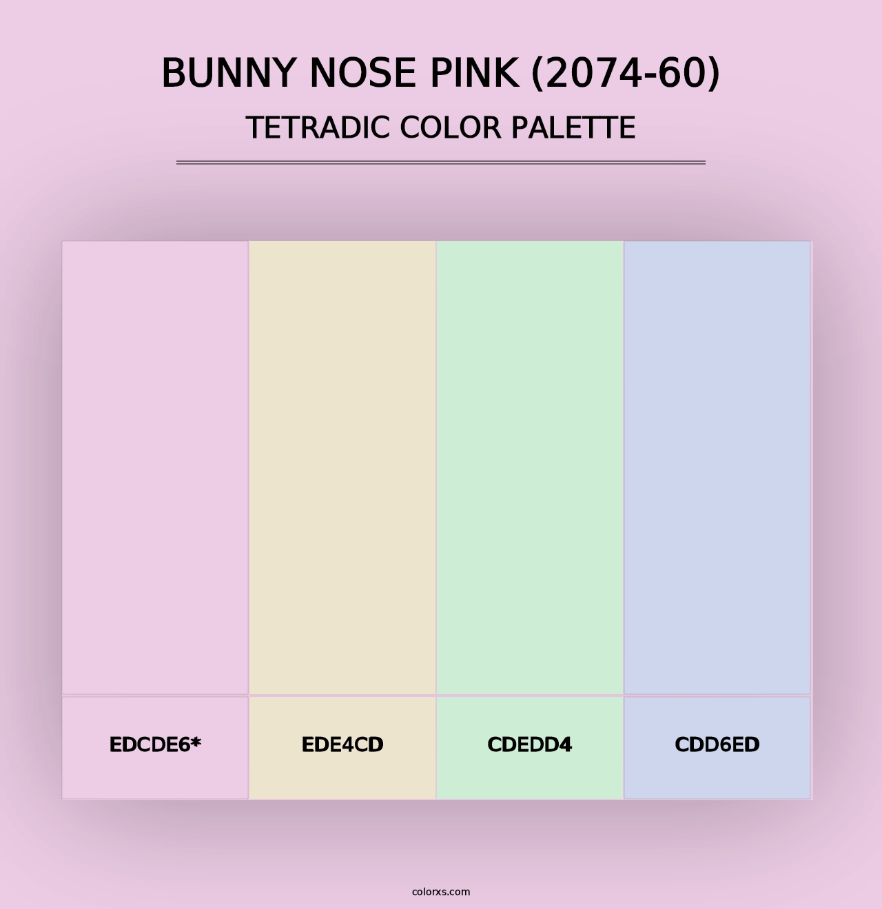 Bunny Nose Pink (2074-60) - Tetradic Color Palette