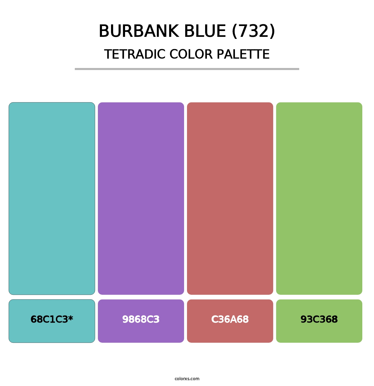 Burbank Blue (732) - Tetradic Color Palette