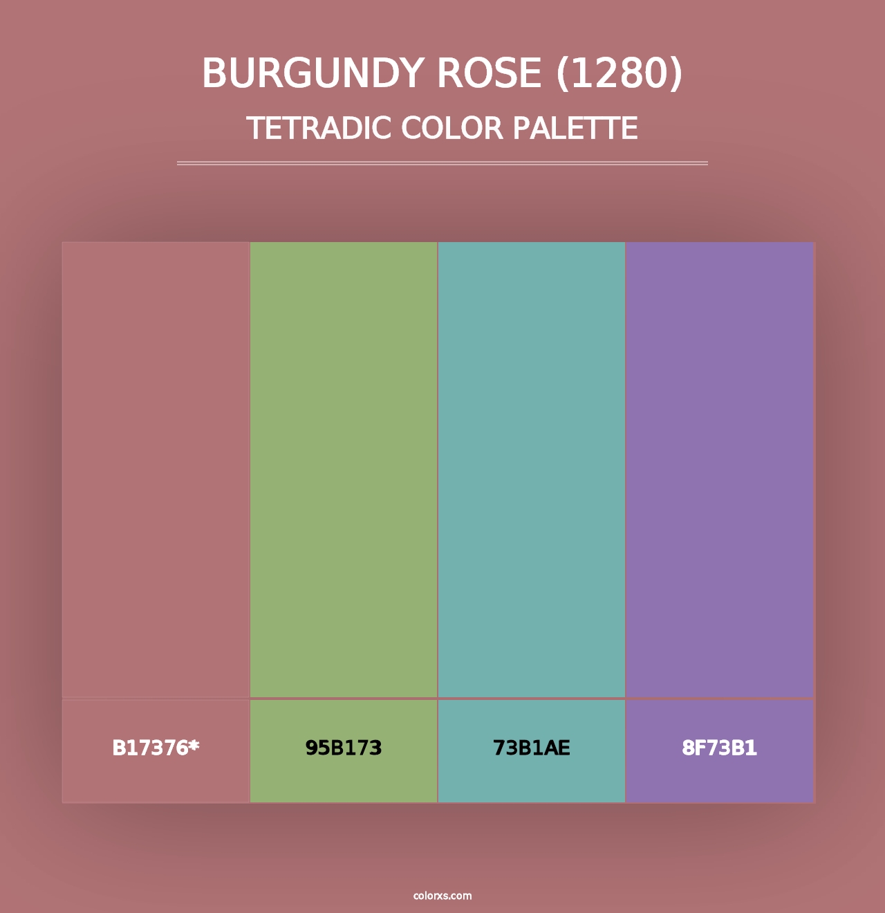 Burgundy Rose (1280) - Tetradic Color Palette