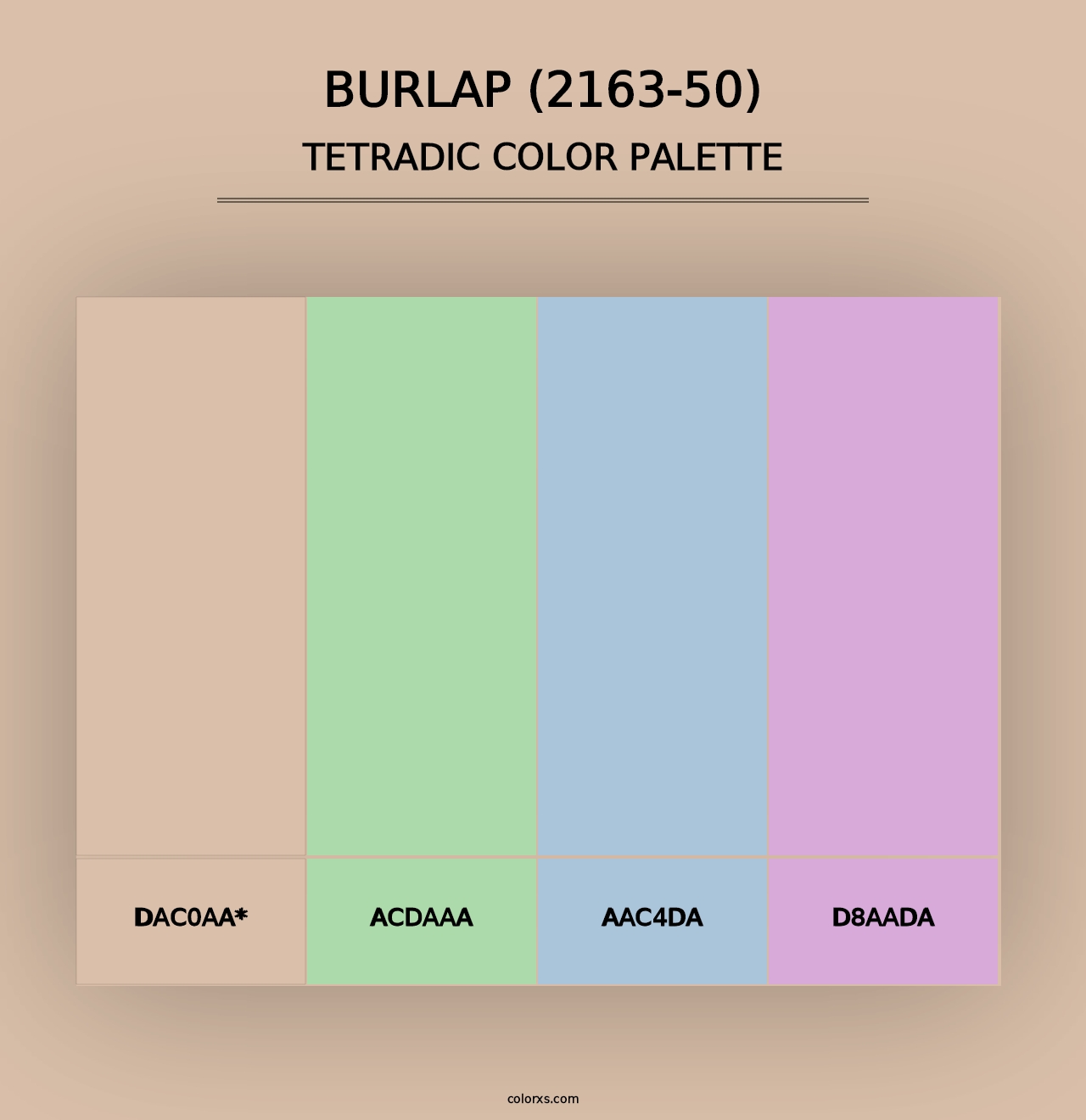 Burlap (2163-50) - Tetradic Color Palette