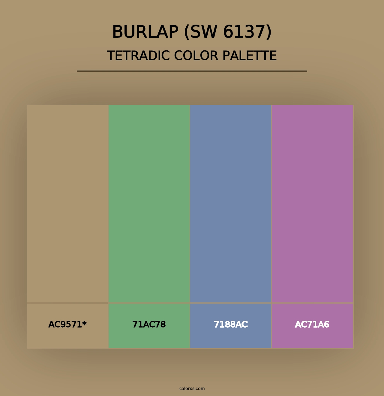 Burlap (SW 6137) - Tetradic Color Palette