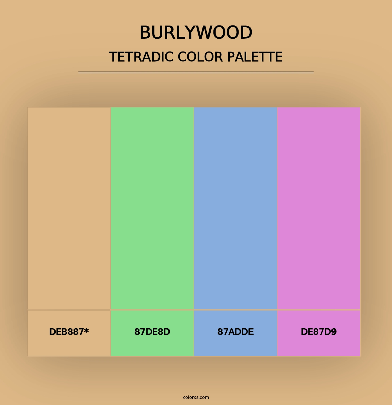 Burlywood - Tetradic Color Palette