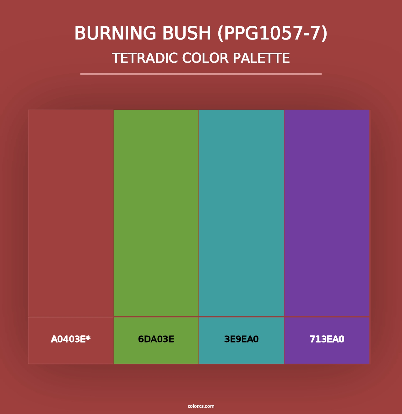 Burning Bush (PPG1057-7) - Tetradic Color Palette