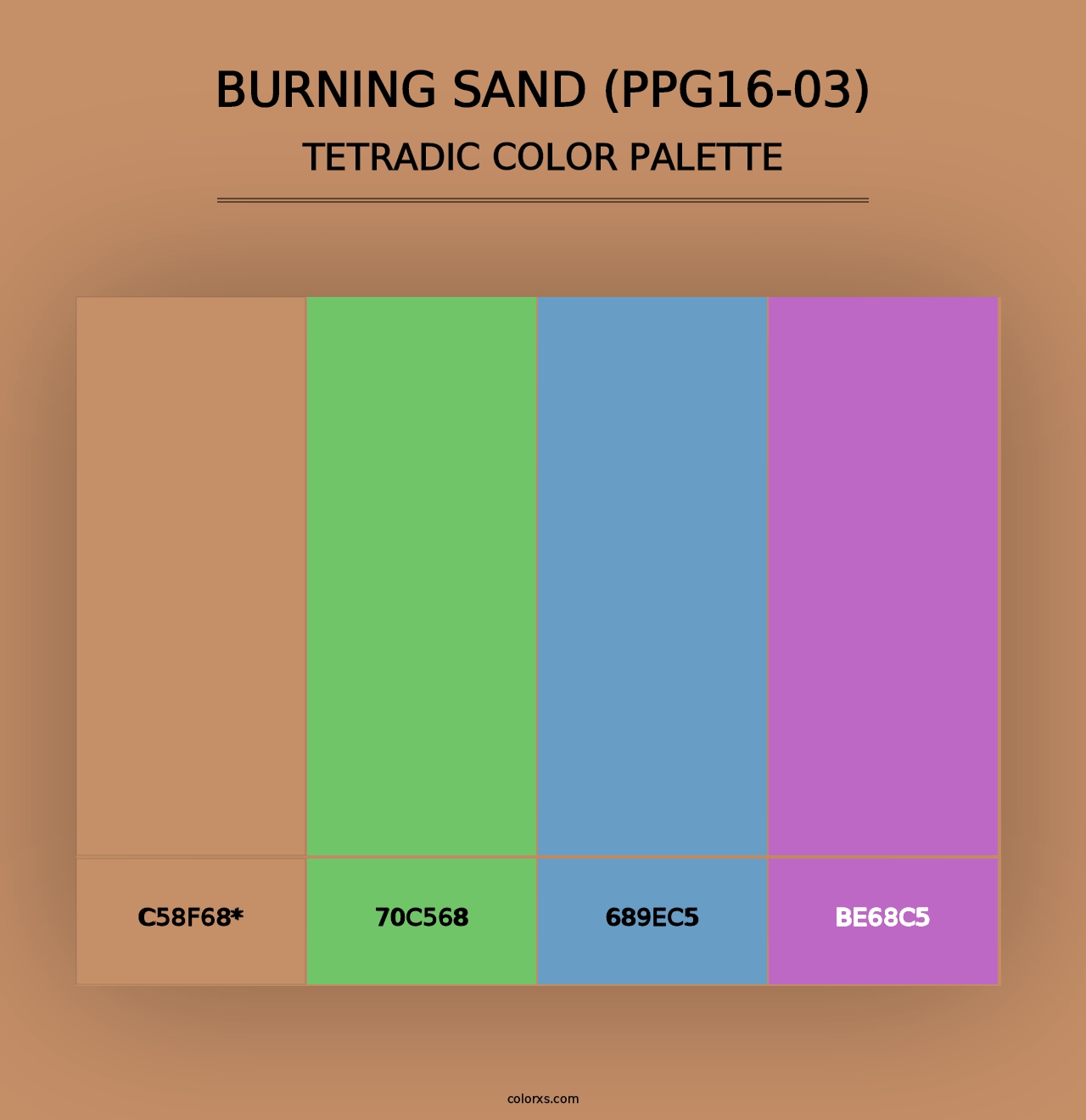 Burning Sand (PPG16-03) - Tetradic Color Palette