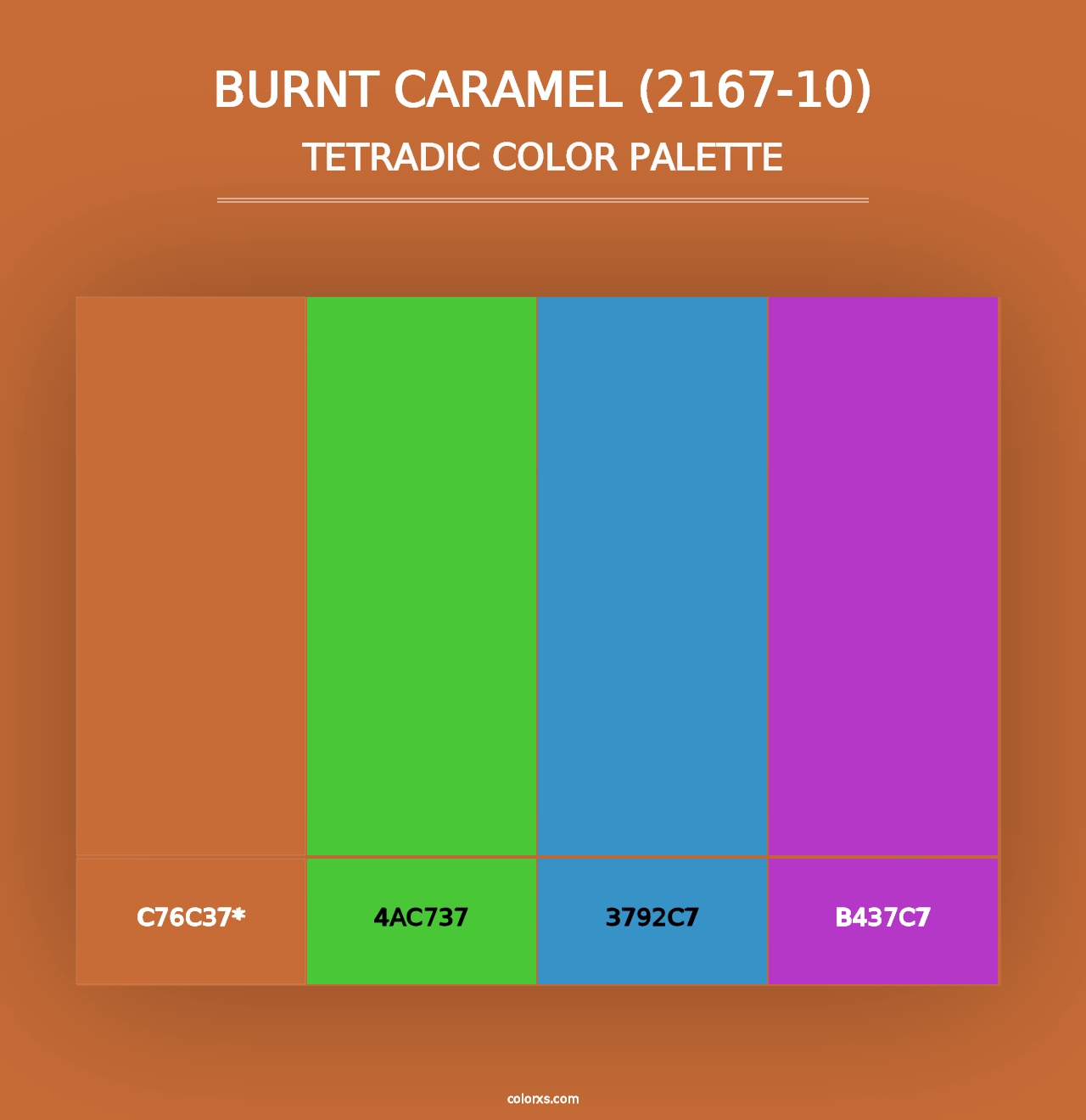 Burnt Caramel (2167-10) - Tetradic Color Palette