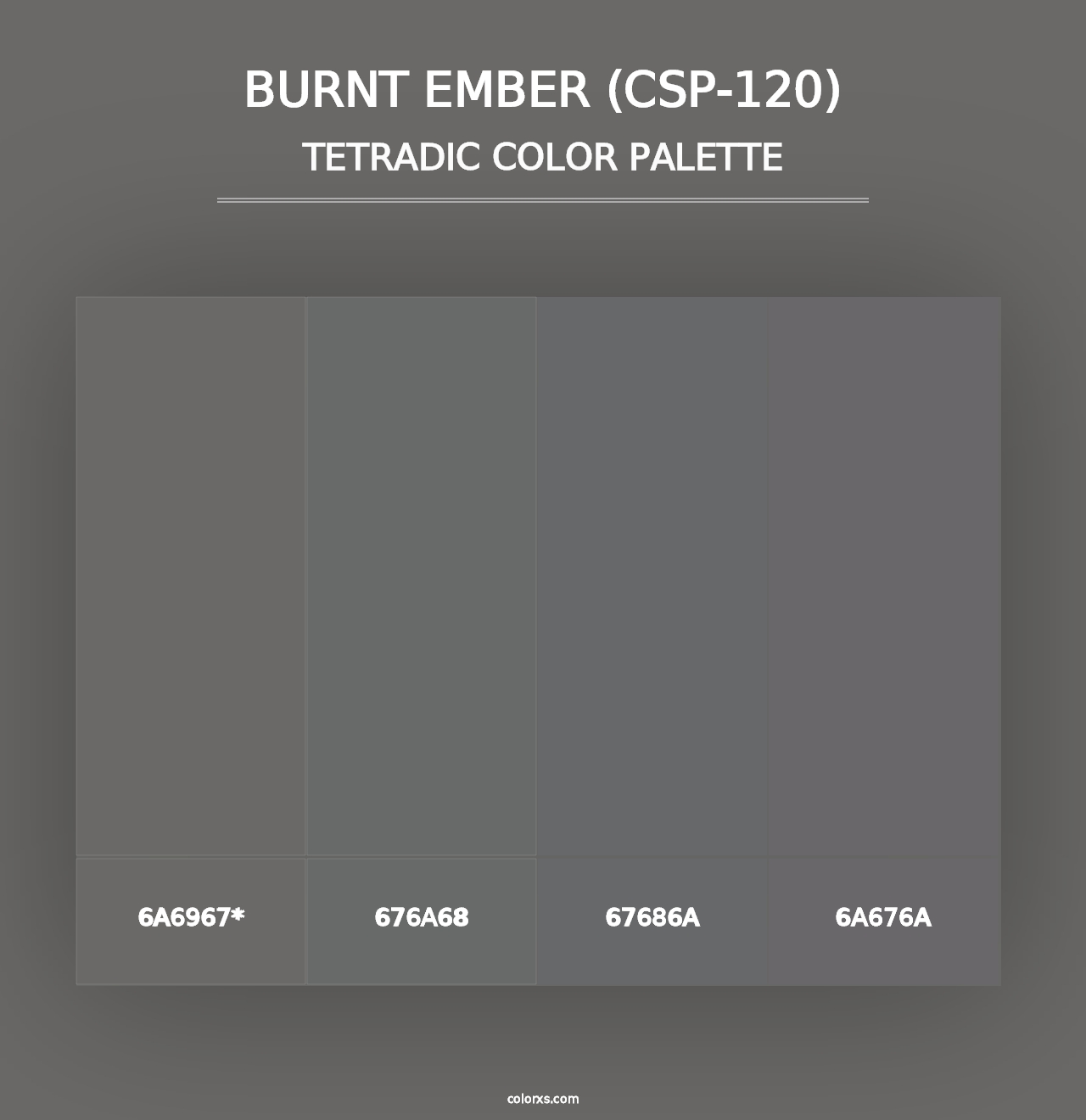 Burnt Ember (CSP-120) - Tetradic Color Palette