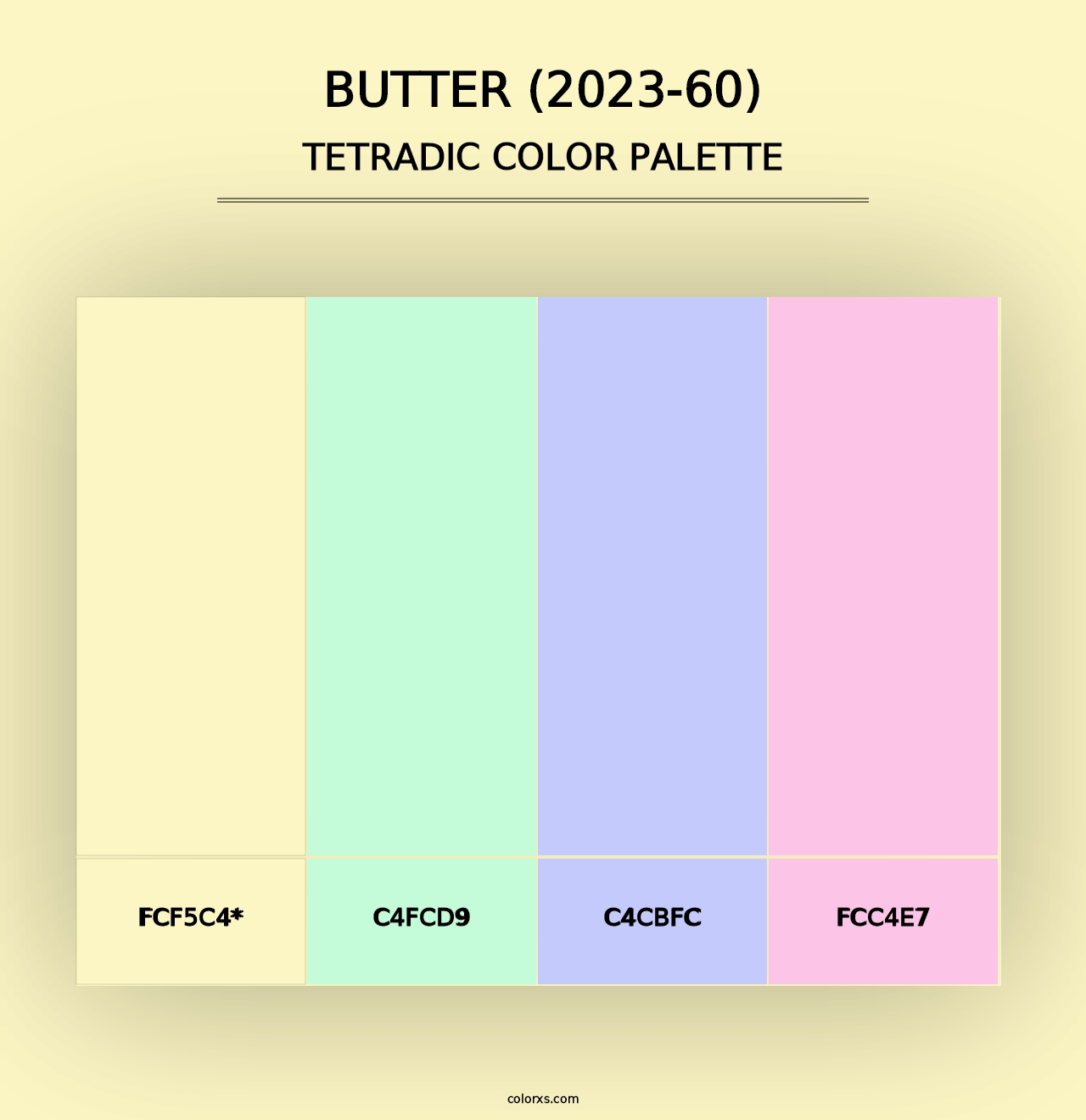 Butter (2023-60) - Tetradic Color Palette