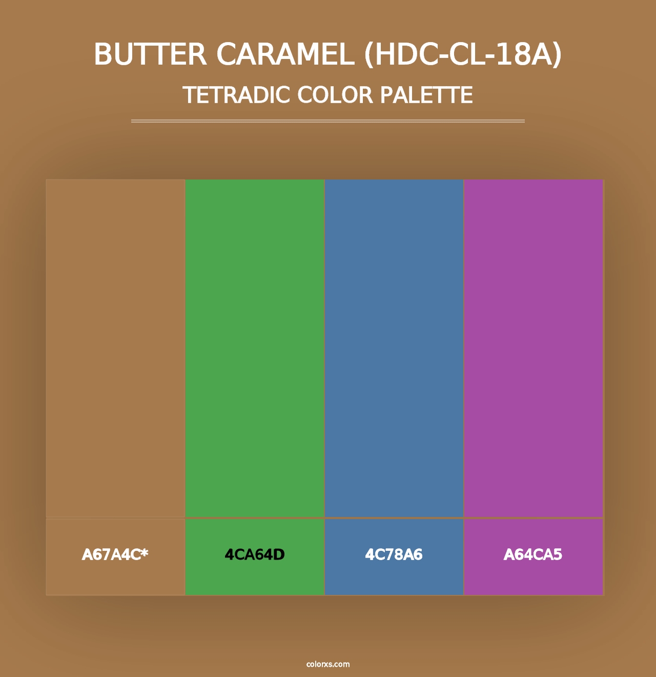 Butter Caramel (HDC-CL-18A) - Tetradic Color Palette