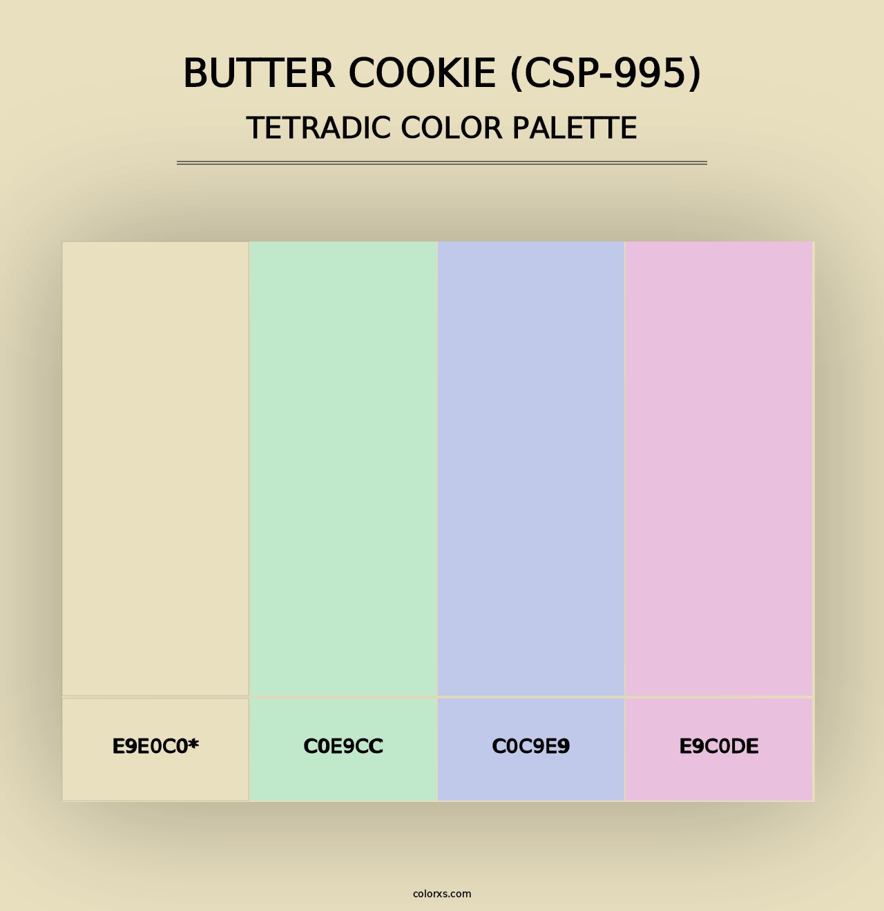 Butter Cookie (CSP-995) - Tetradic Color Palette