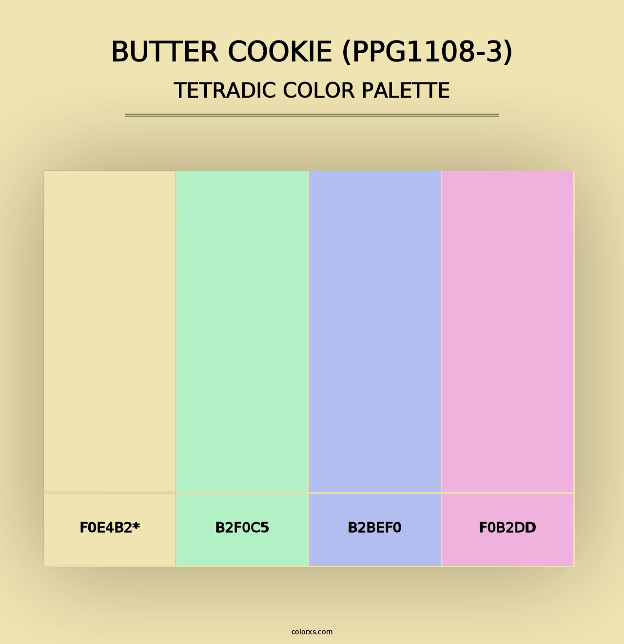 Butter Cookie (PPG1108-3) - Tetradic Color Palette