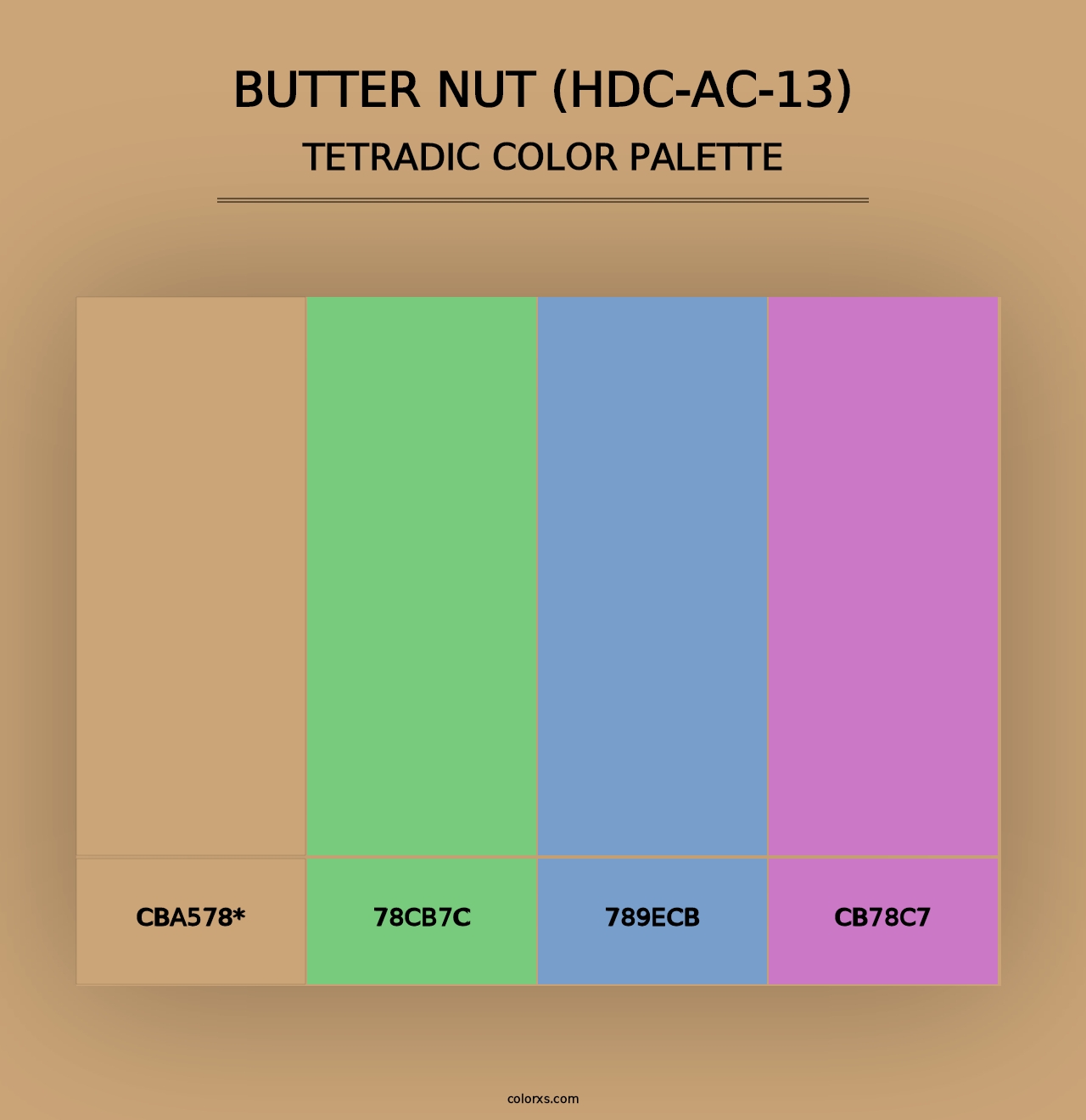 Butter Nut (HDC-AC-13) - Tetradic Color Palette