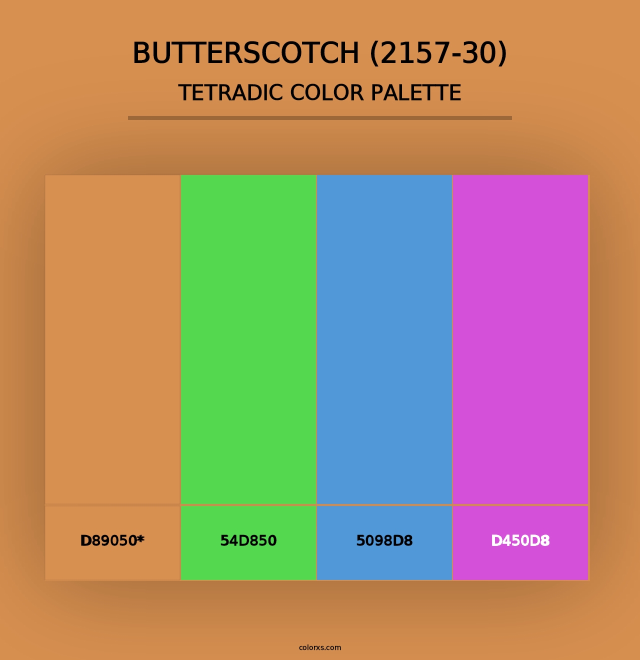 Butterscotch (2157-30) - Tetradic Color Palette