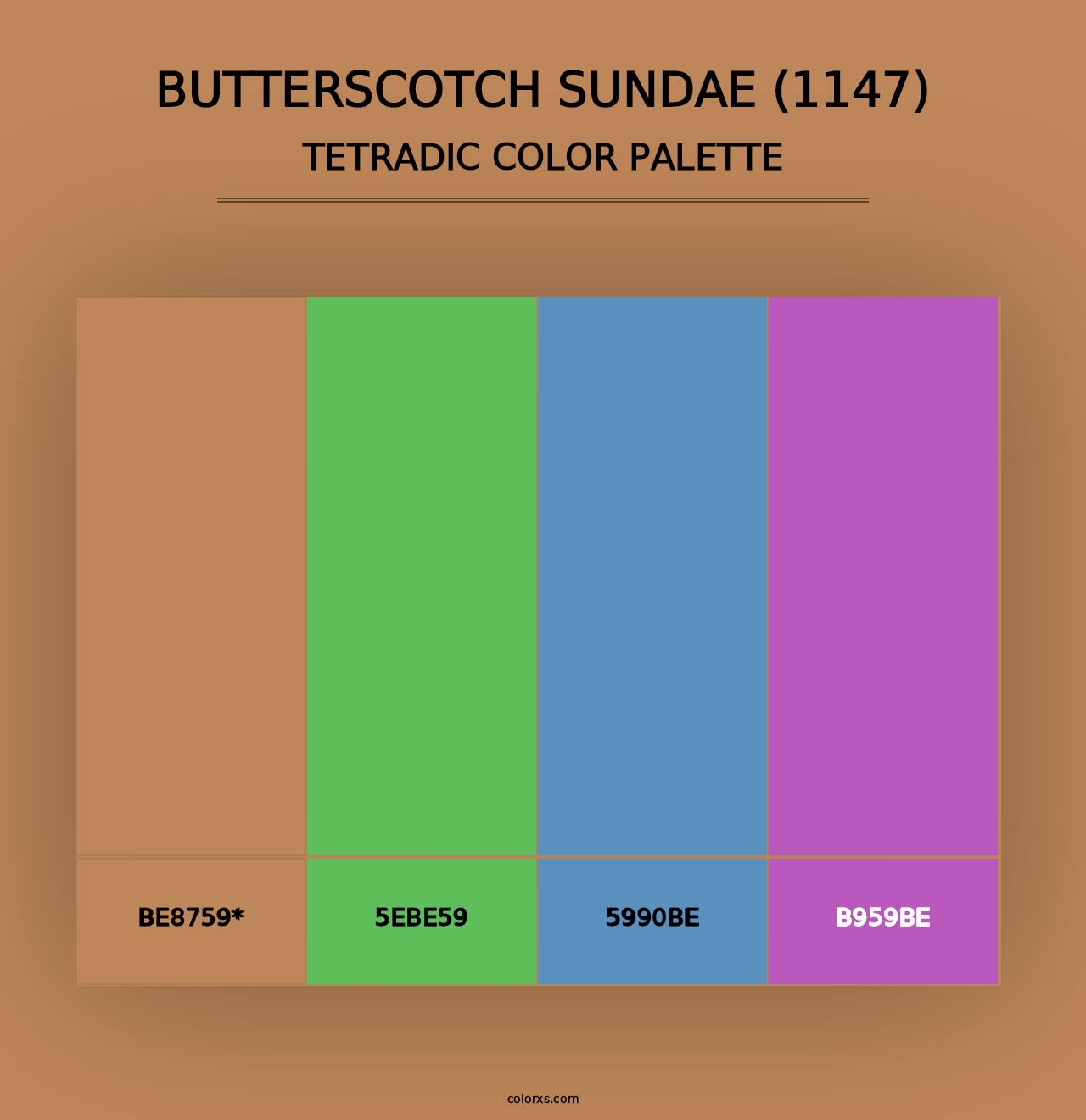 Butterscotch Sundae (1147) - Tetradic Color Palette